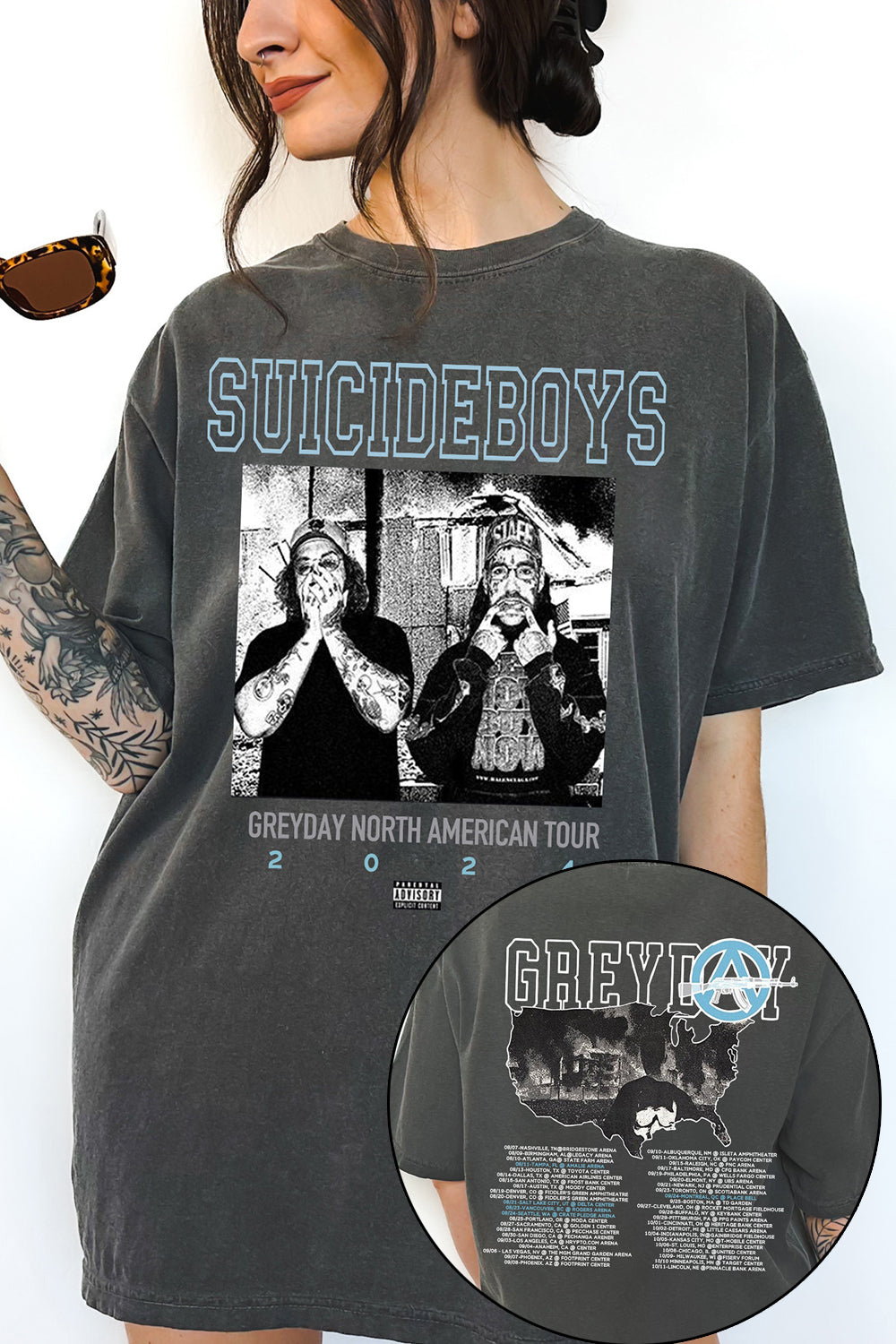 New Greyday 2024 SuicideBoys Hip-Hop Vintage Tee For Women