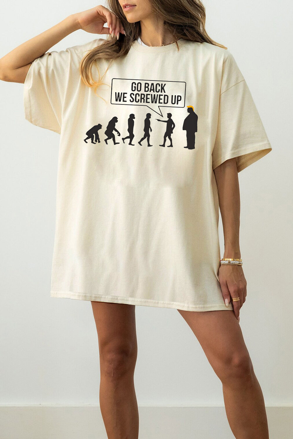 New Go Back We Screwed Up Tee For Women
