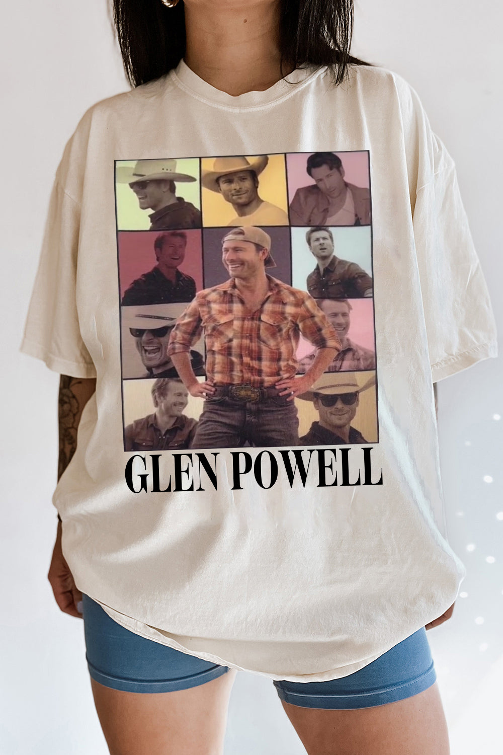 Glen Powell Vintage Graphic Tee For Women