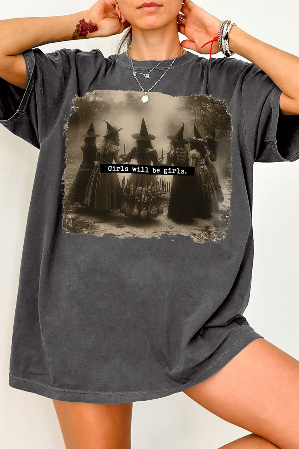 Girls Will Be Girls Witch Feminist Witch Tee For Women