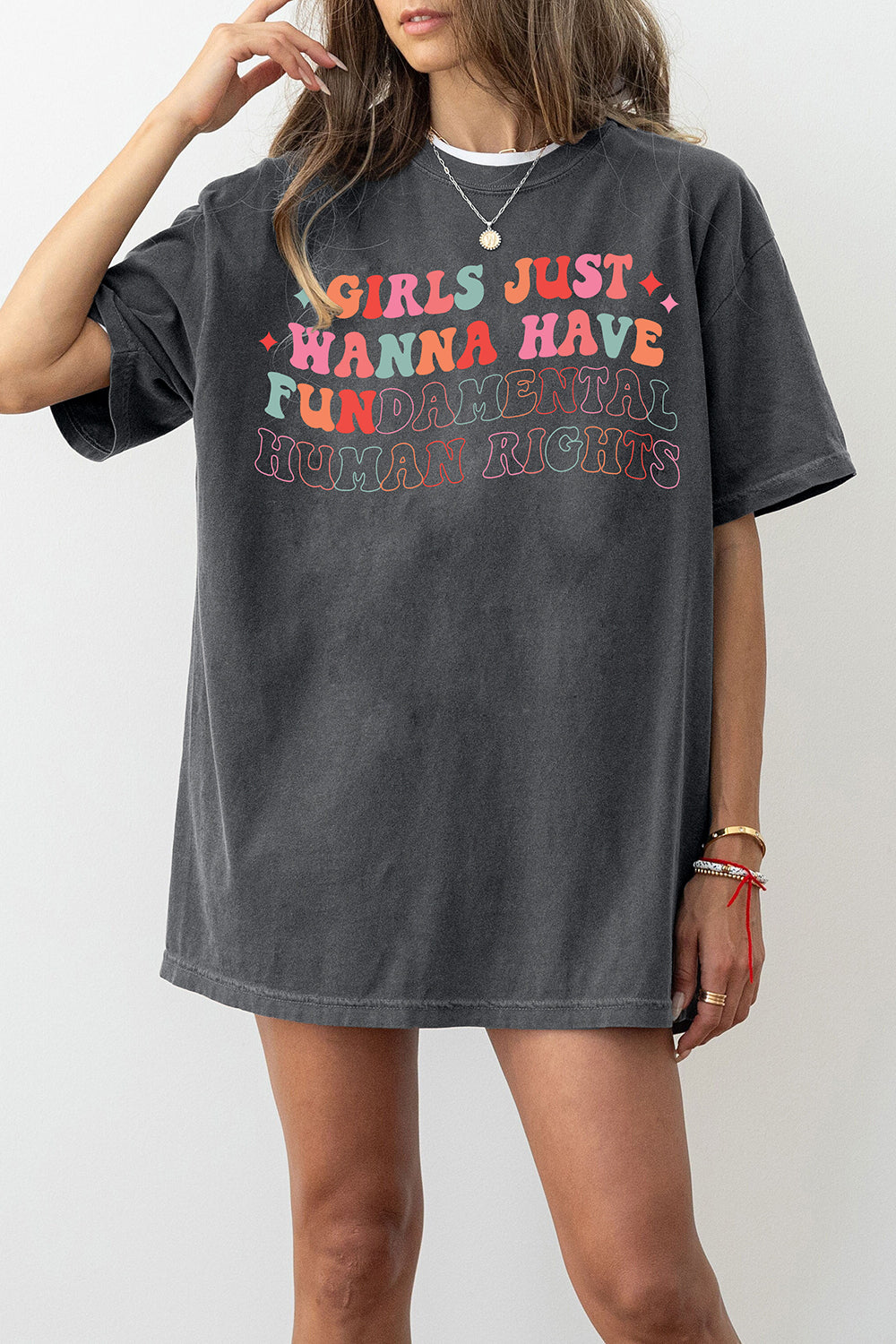 Girls Just Wanna Have Fundamental Human Rights Tee For Women