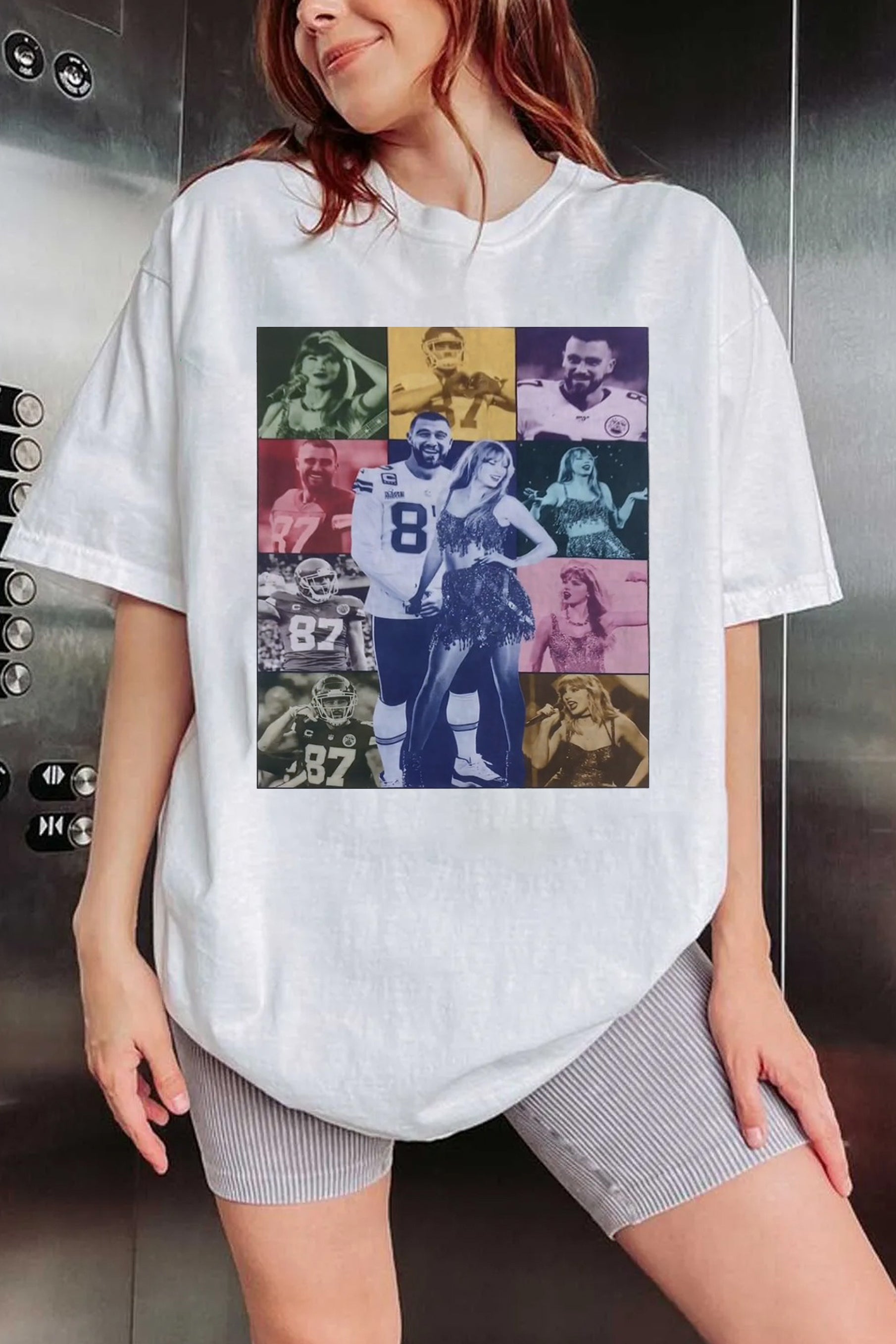 Gildan Travis Kelce Taylor The Eras Tee For Women