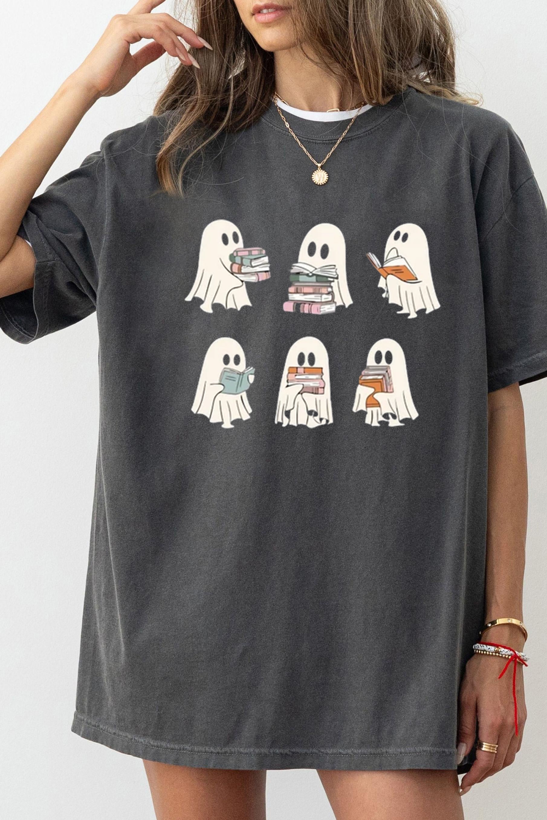 Ghost Reading Bookish Tee For Women