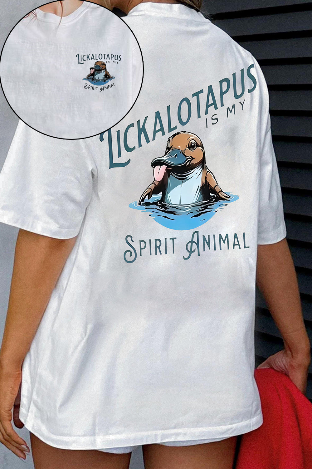Funny Lickalotapus Sprit Animal Tee For Women