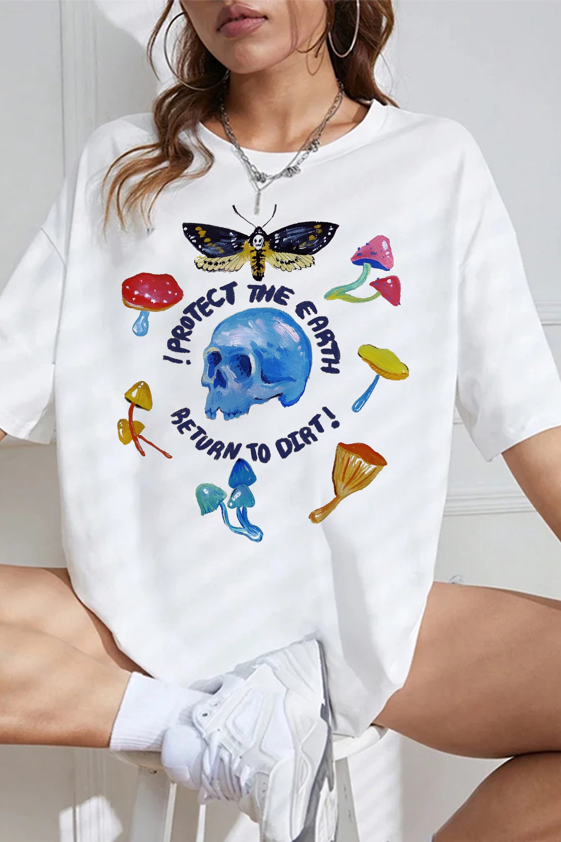 New Funny Skull Tee For Women