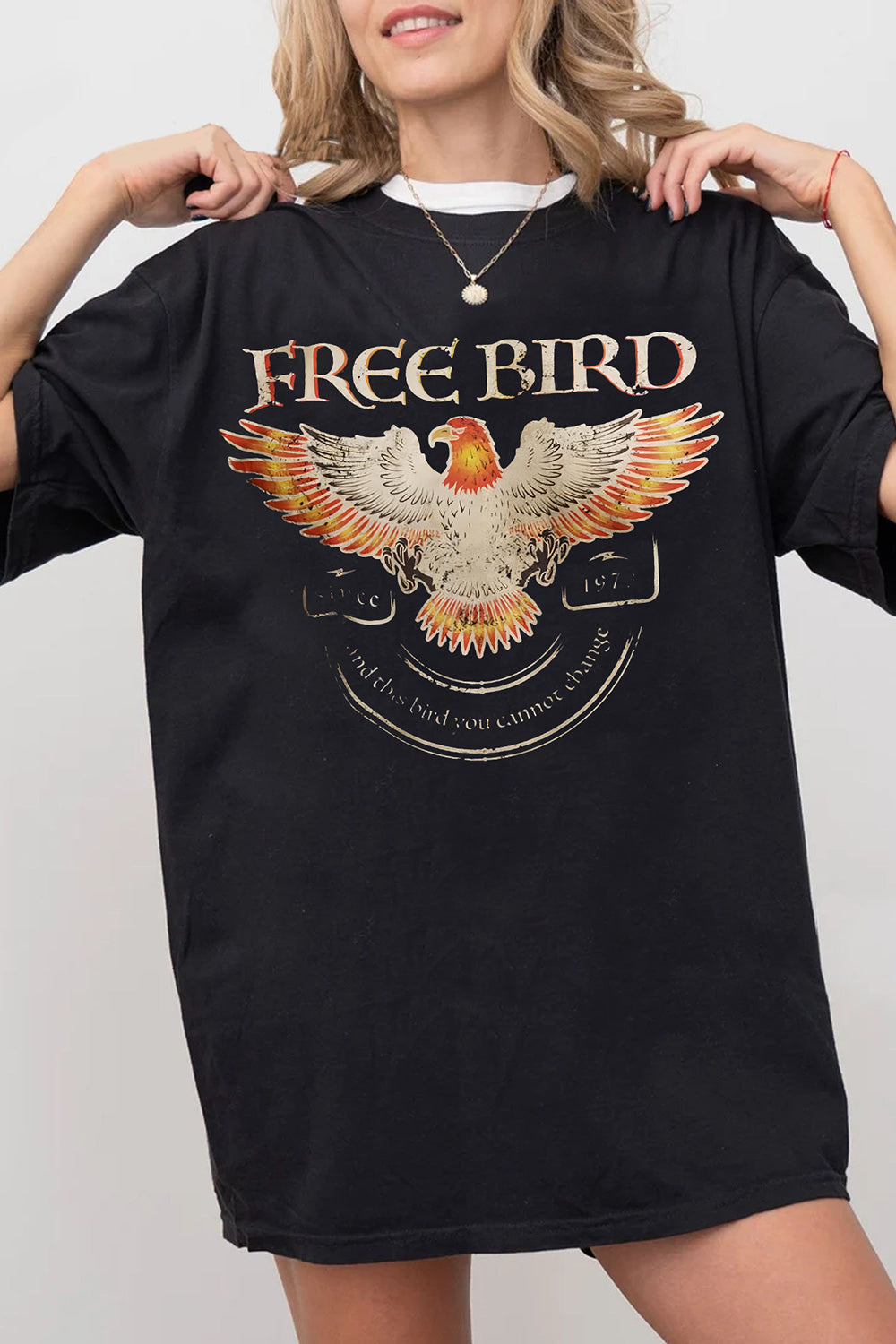 New Free Bird Old School Band Tee For Women