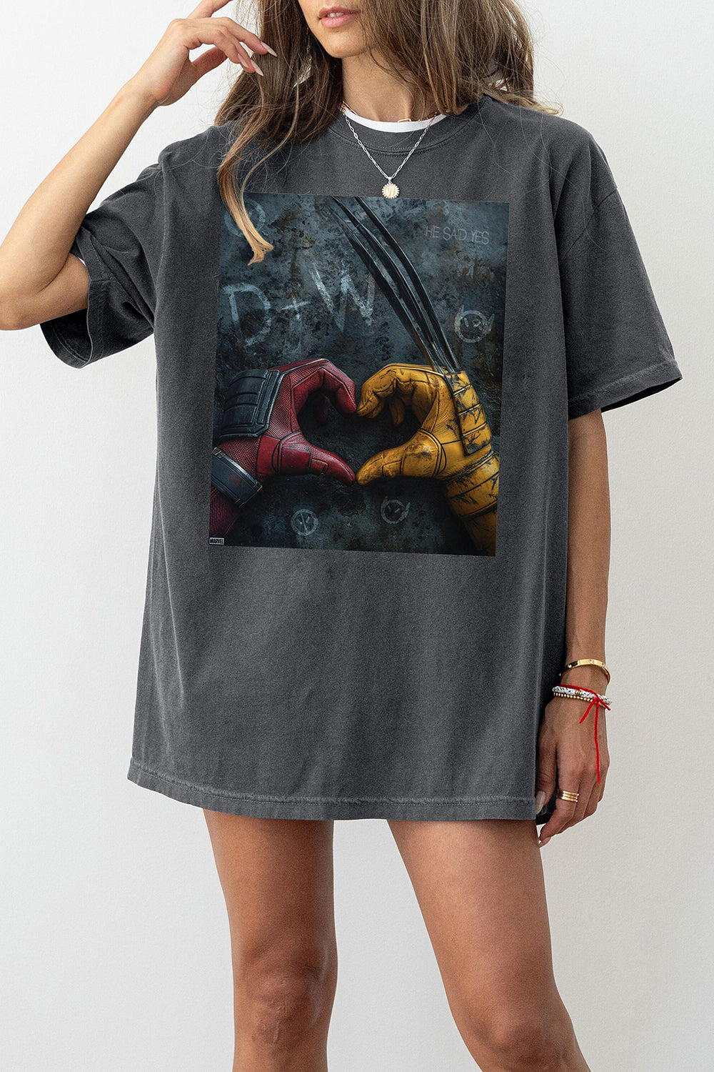 New Funny Hero Heart Sign Tee For Women