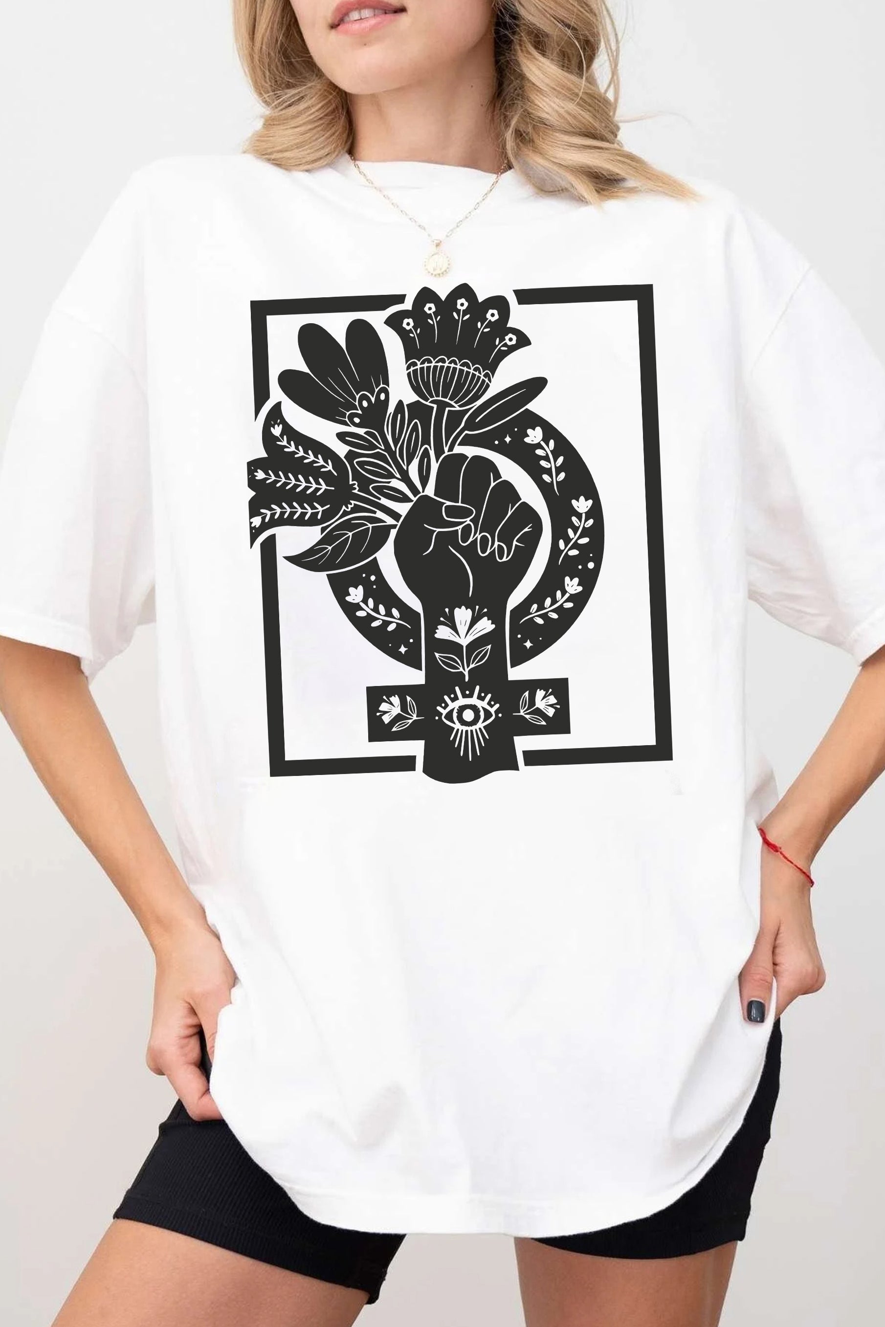 New Floral Female Symbol Feminist Tee For Women