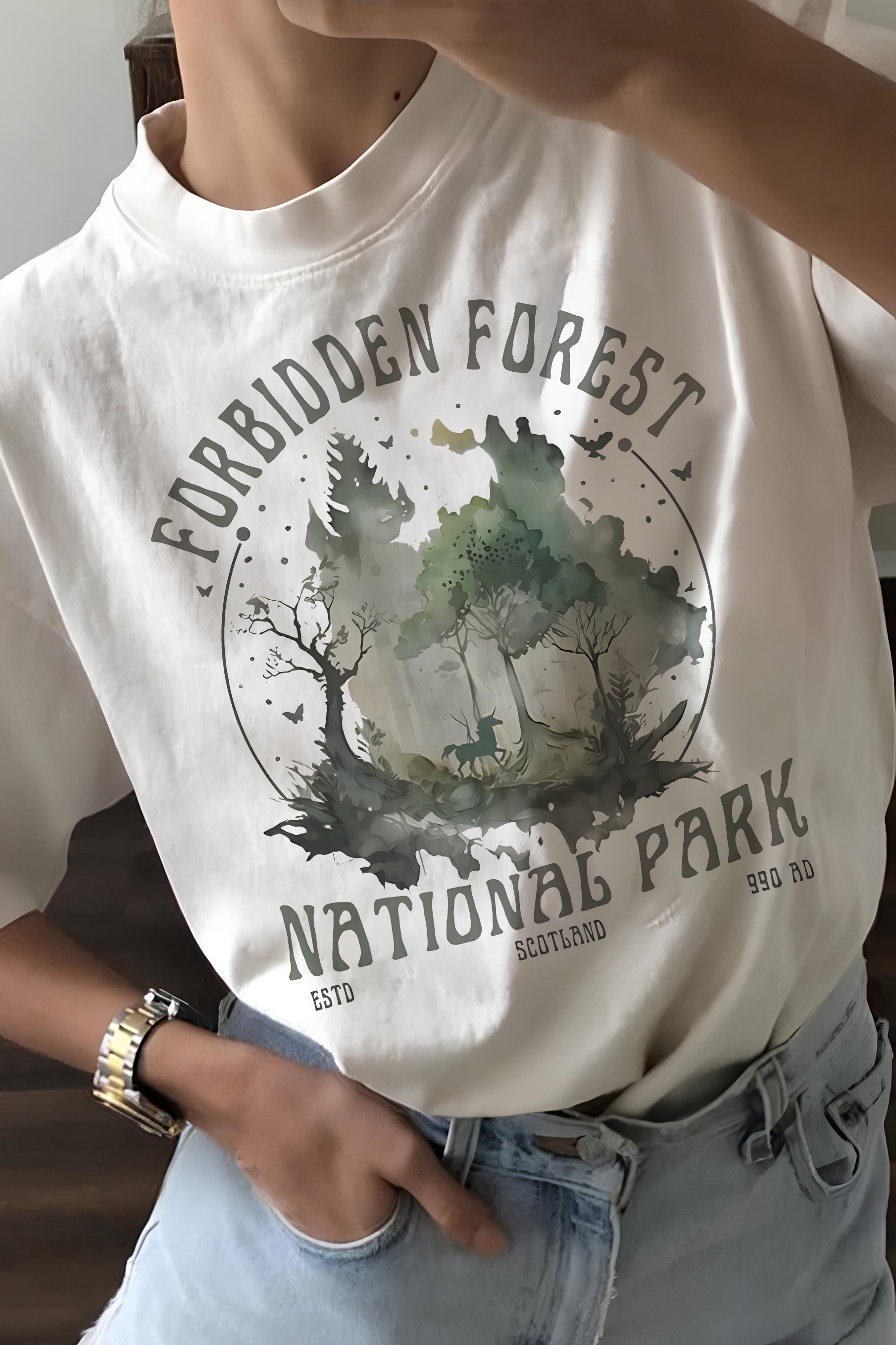 New Forbidden Forest Wizard HP Tee For Women