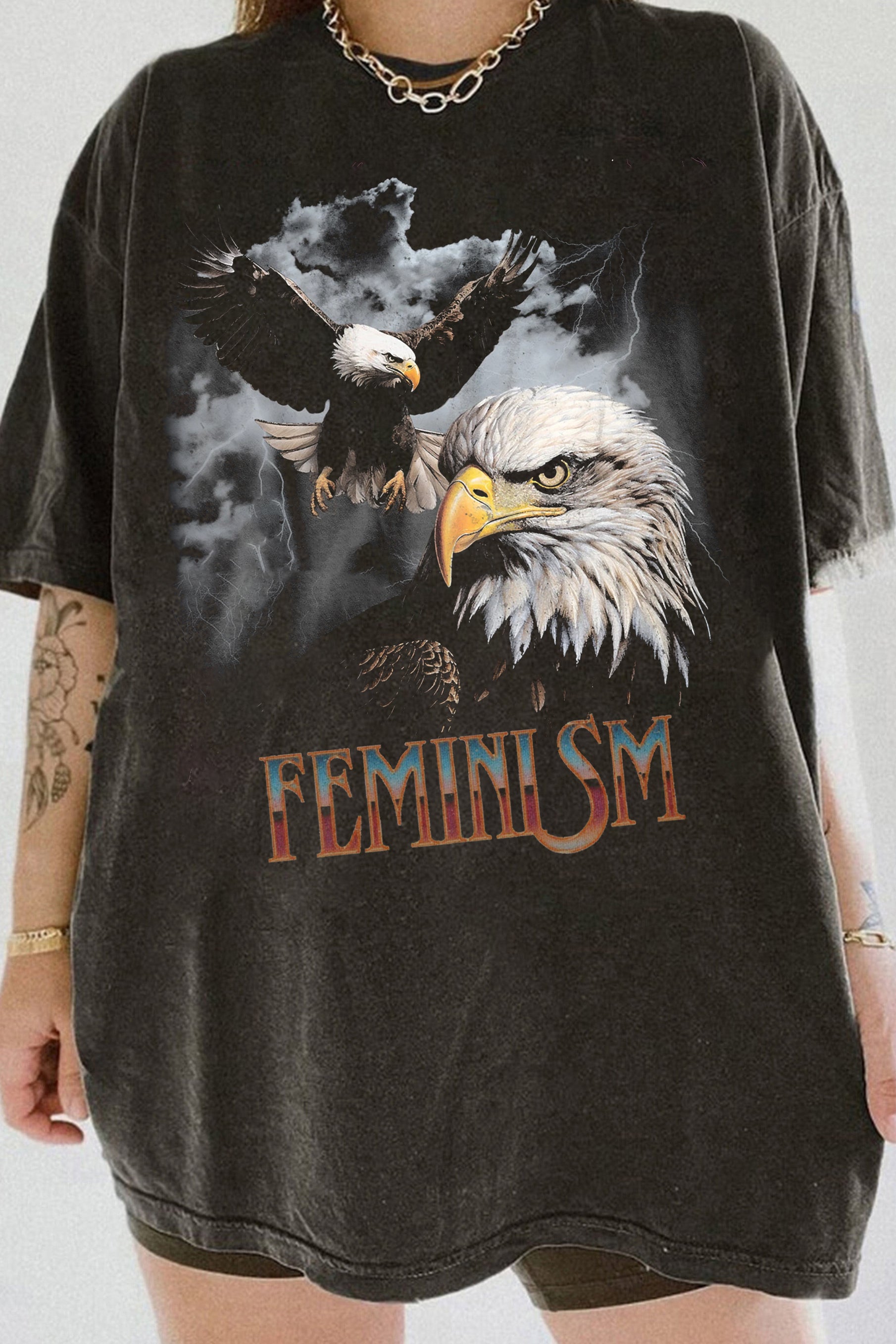 FEMINIST Bald Eagle Tee For Women