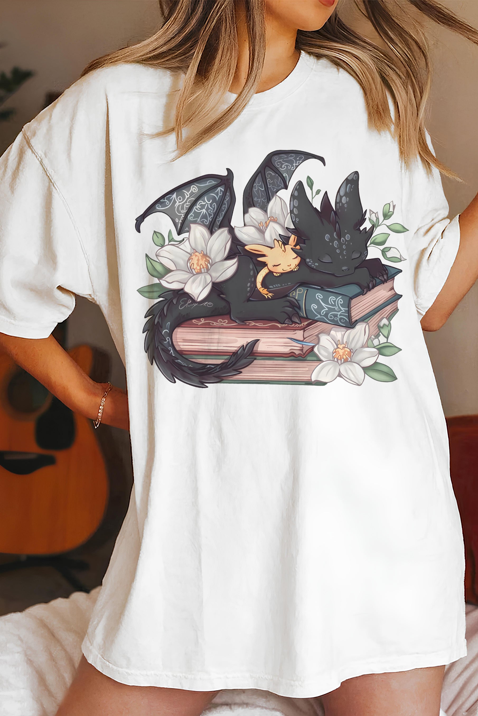 New Fantasy Book Dragon Tee For Women