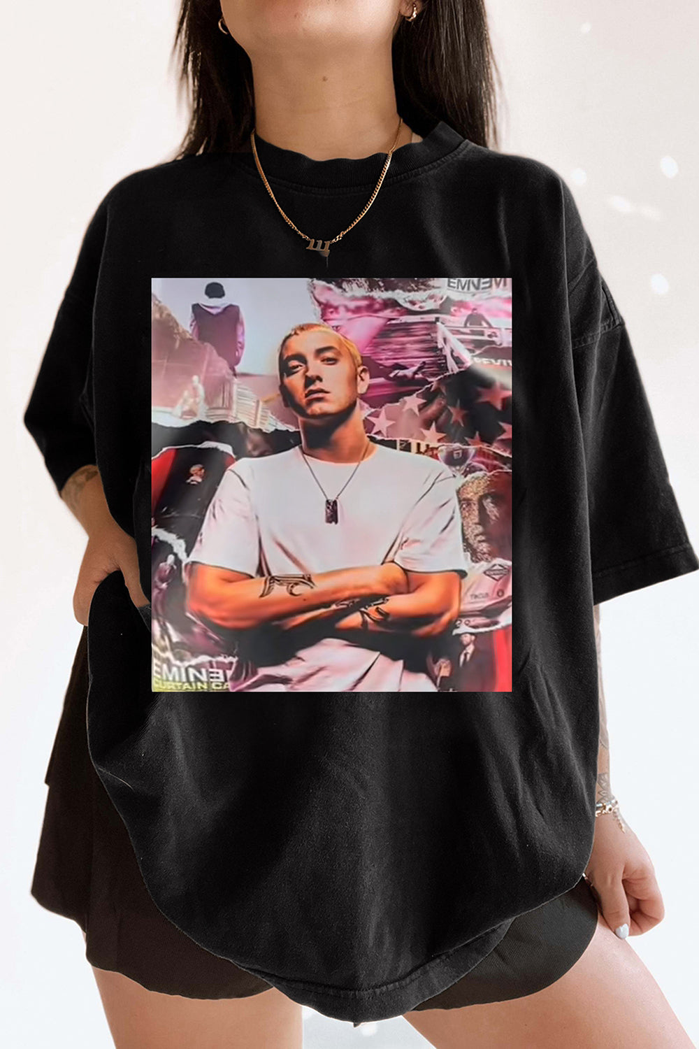 New Eminem Album The Death of Slim Shady Graphic Tee For Women