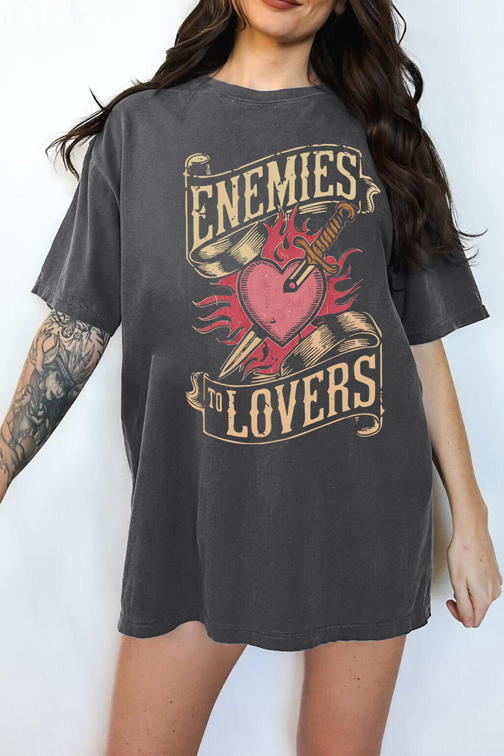 New Enemies to Lovers Graphic Tee For Women