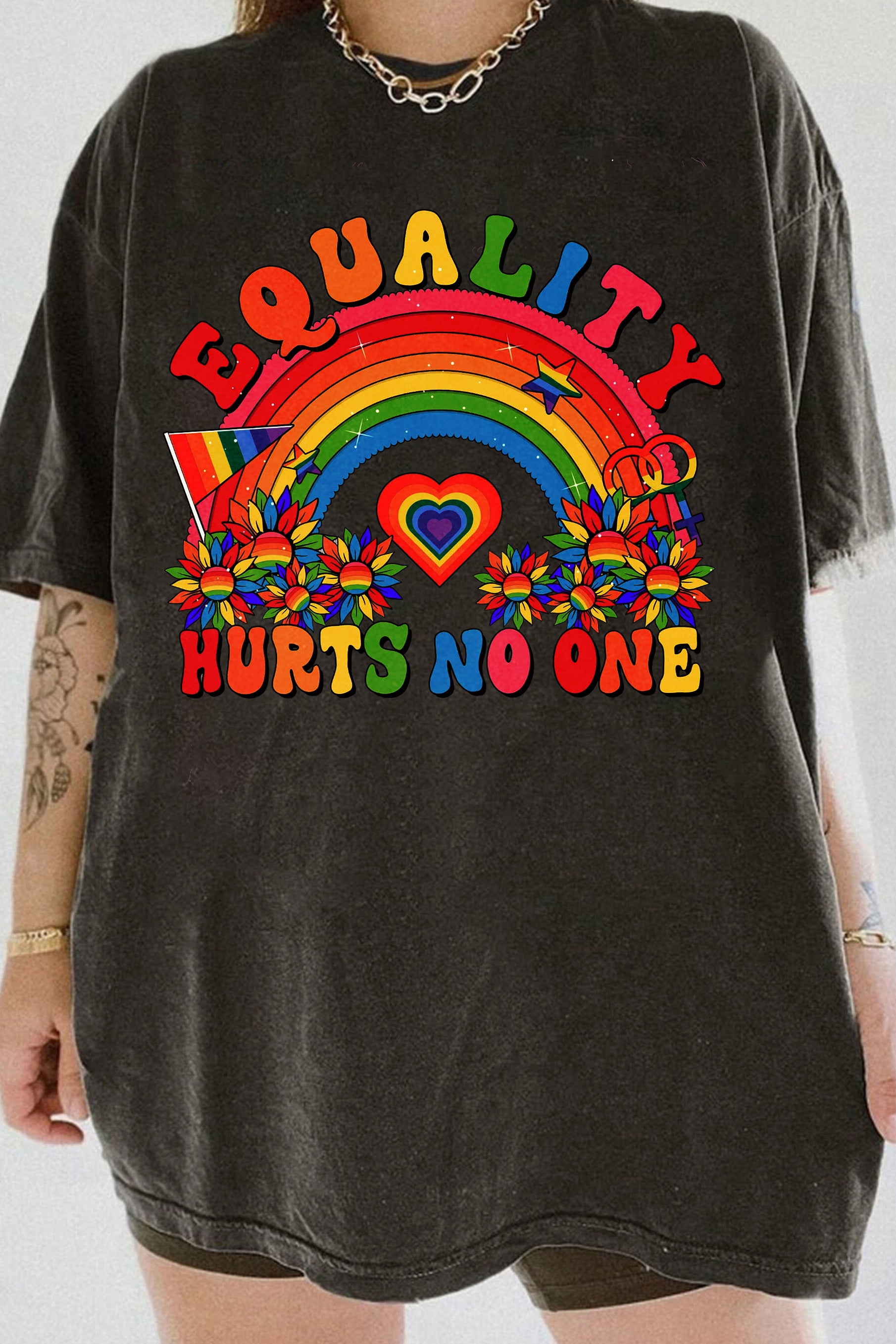 New Equality Hurts No One Shirt LGBT Shirt Tee For Women