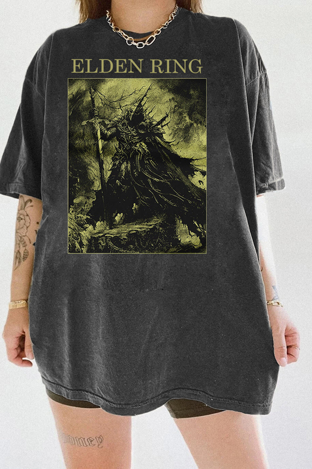 New Elden Ring Bloodborne Vintage Tee For Women