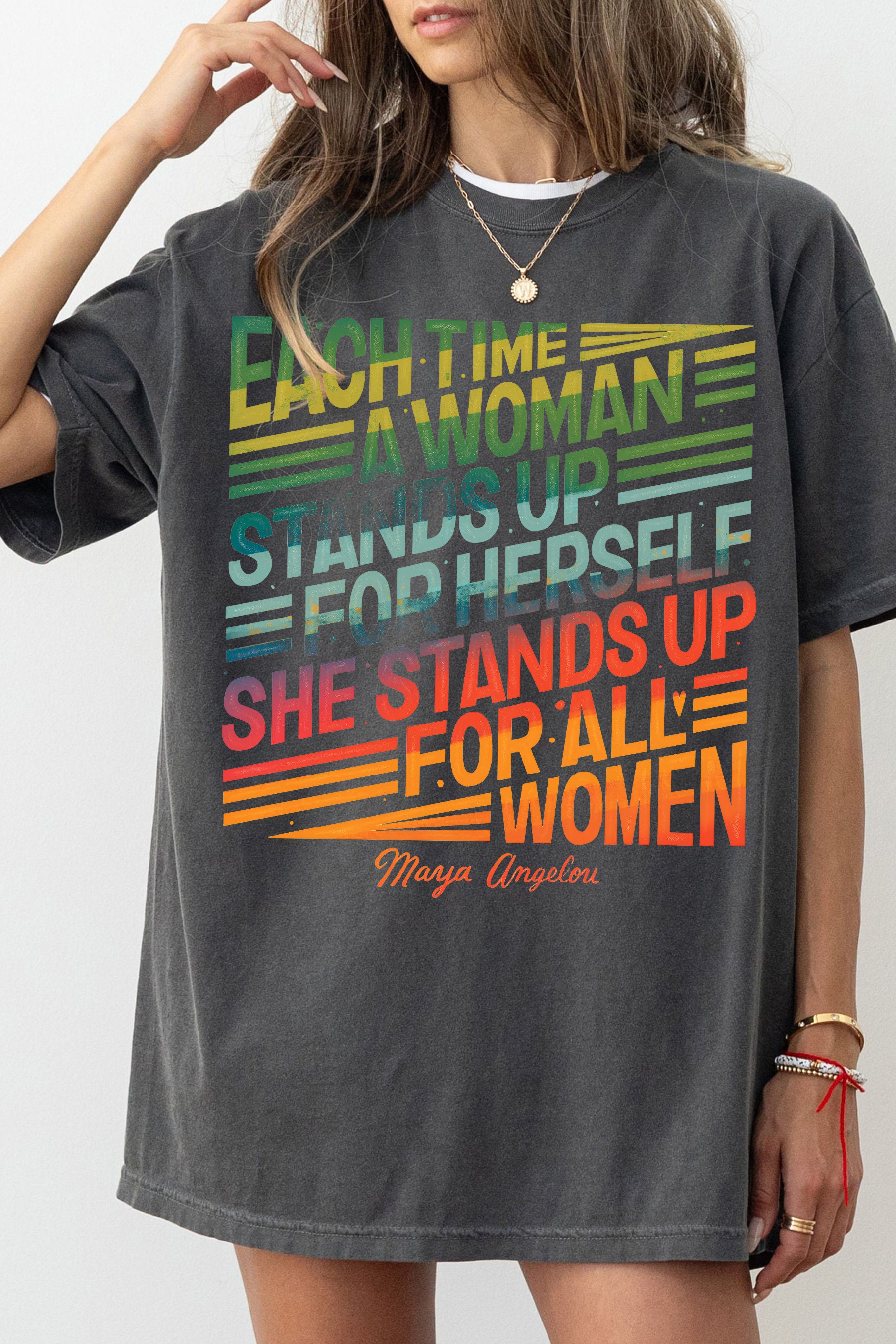 New Each time a women stands up for herself Tee For Women