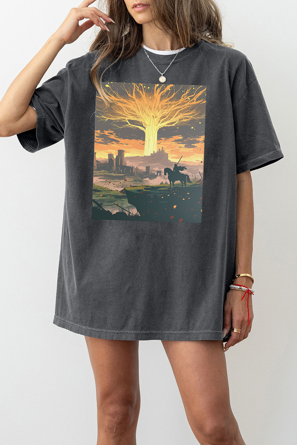 New Elden Ring The Lands Between Minimalistic Videogame Tee For Women