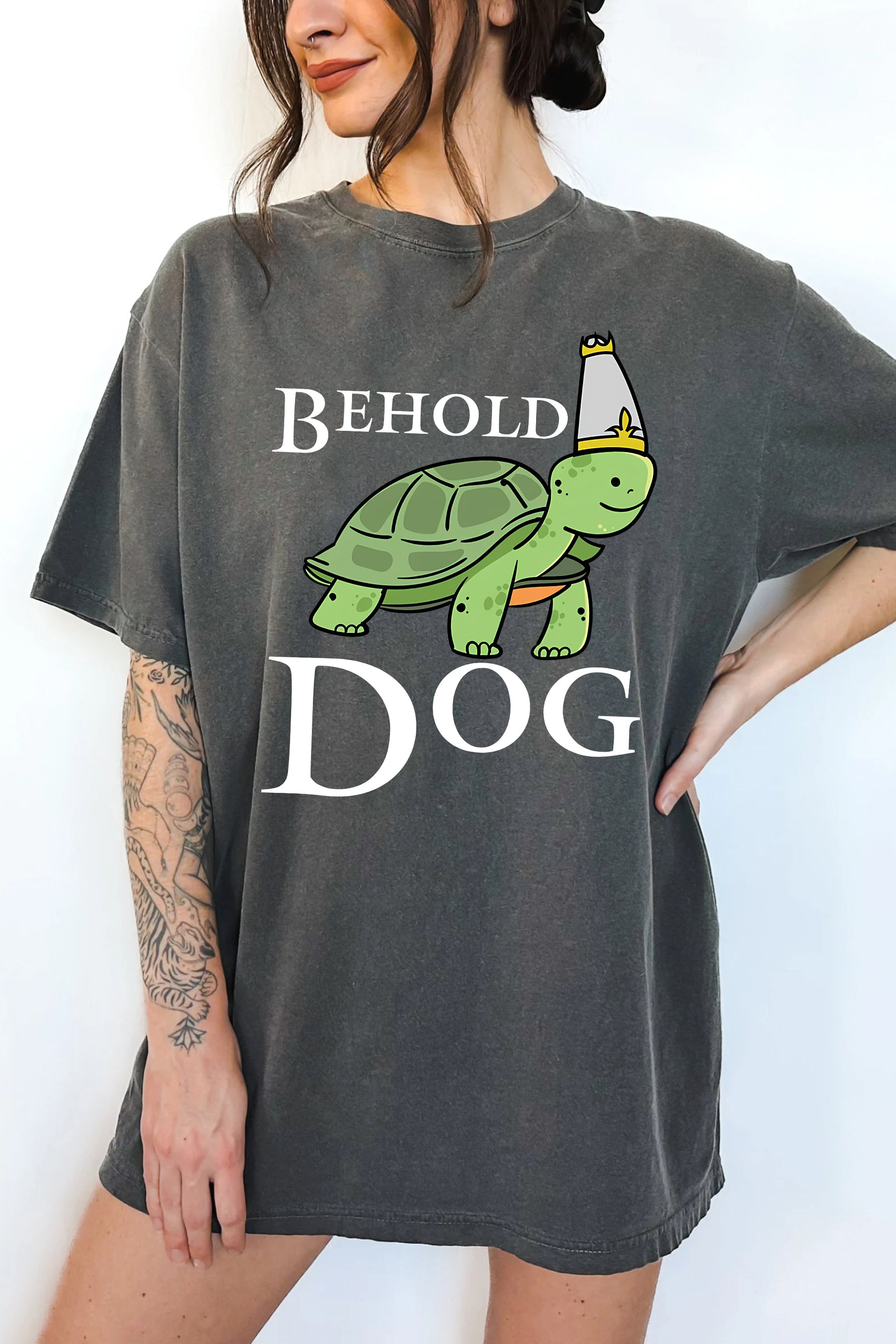 New Elden Ring Behold Dog Turtle Tee For Women