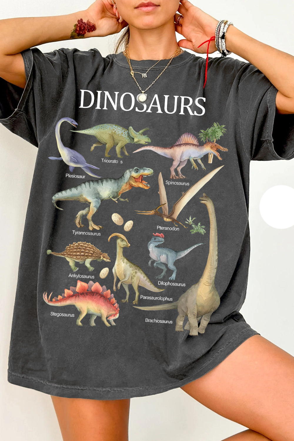 Dinosaurs Vintage Tee For Women