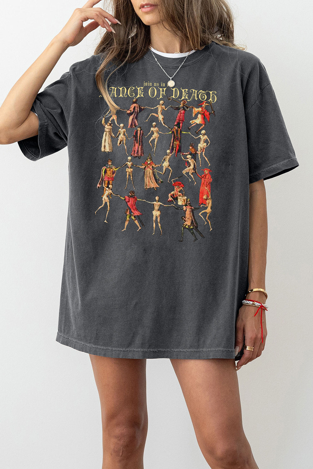 New Dance of Death Memento Mori Gothic Tee For Women