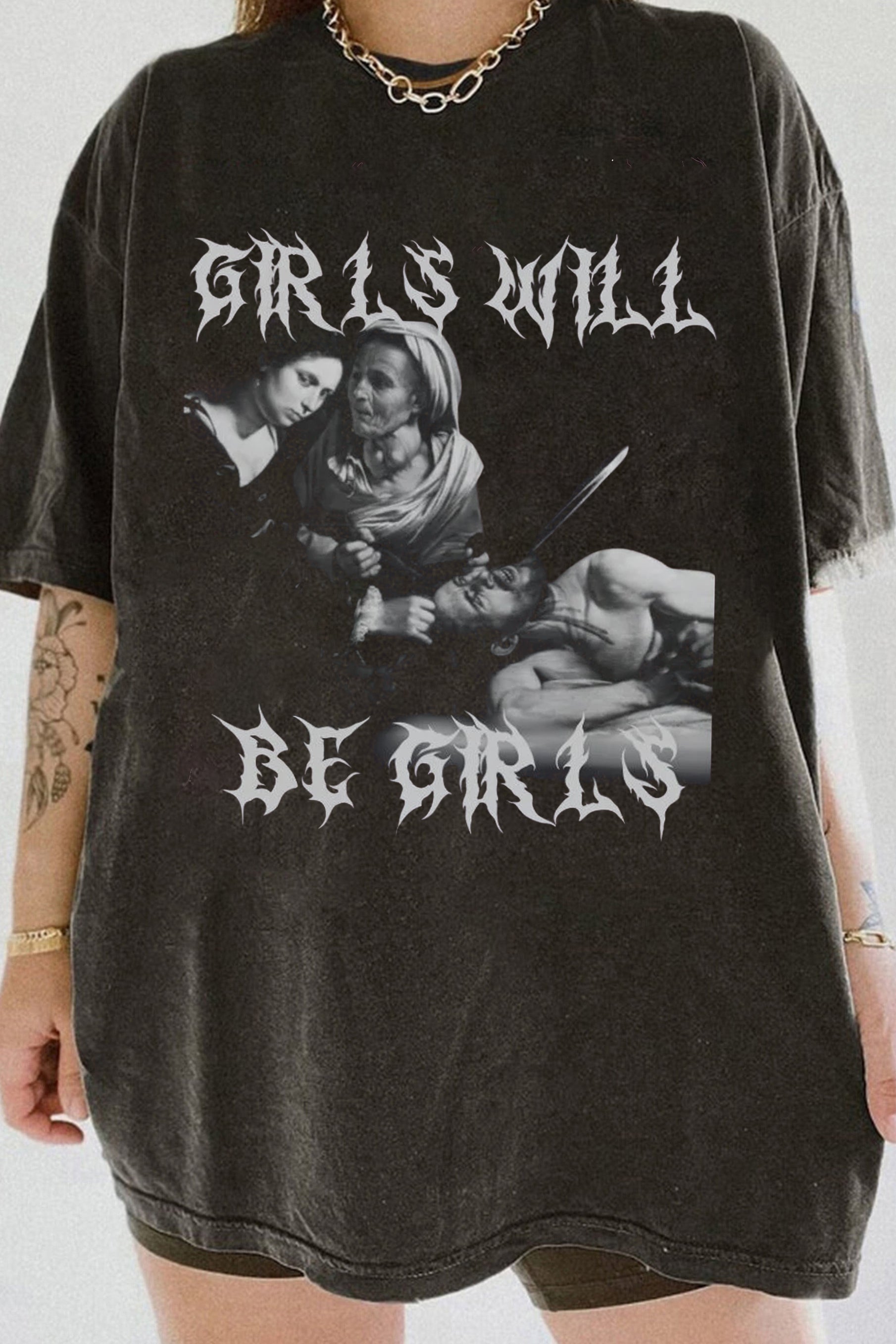 New Dark Humor Girls Will Be Girls Feminism Tee For Women