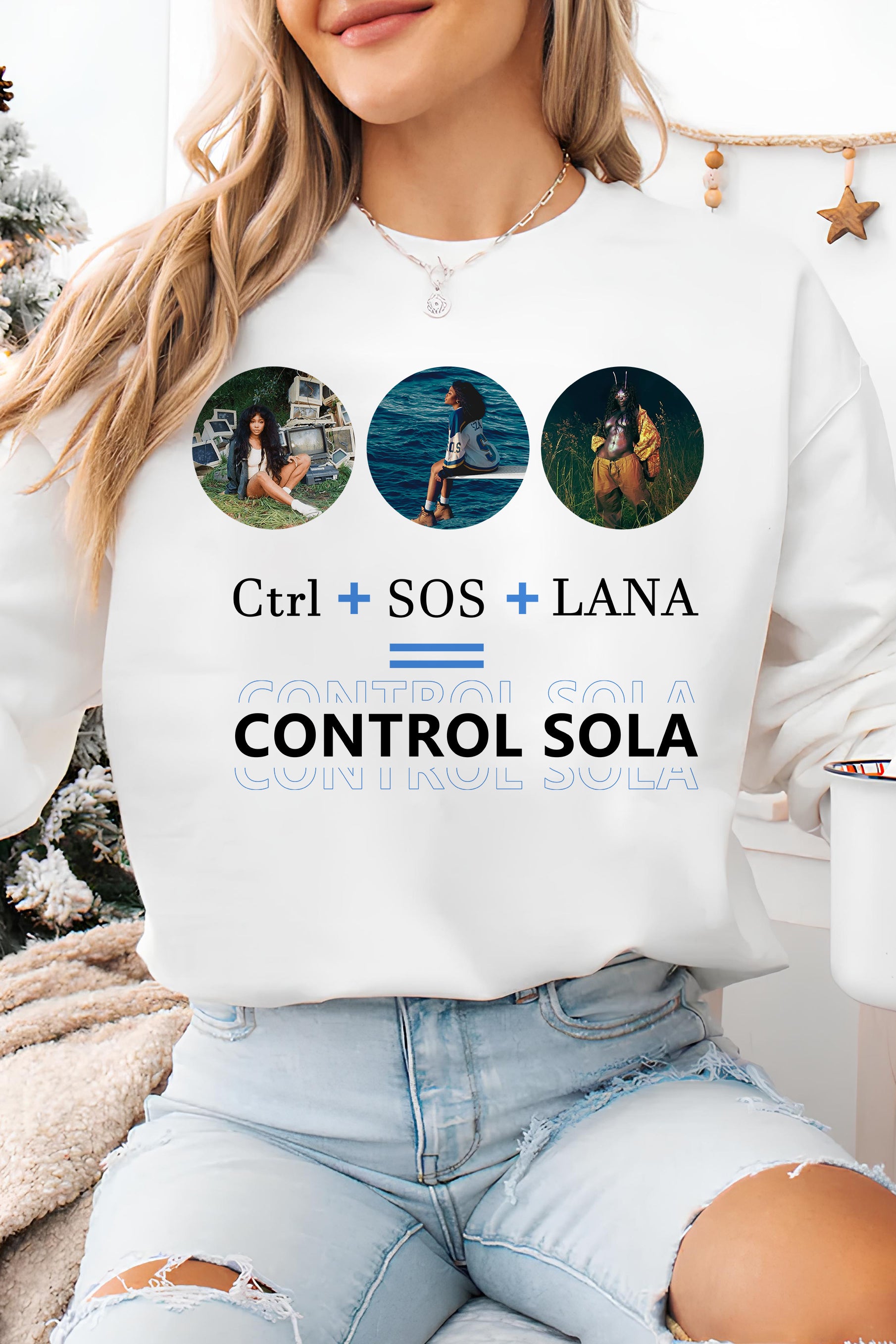 New CONTROL SZA Fleece Sweatshirt For Women