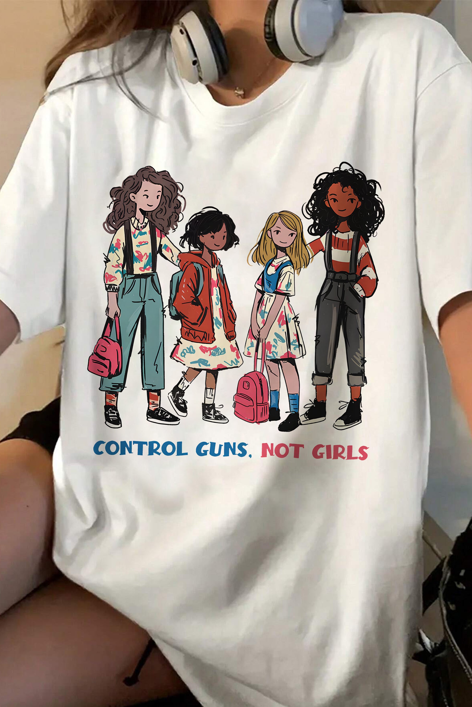 New Control Guns Not Girls Tee For Women