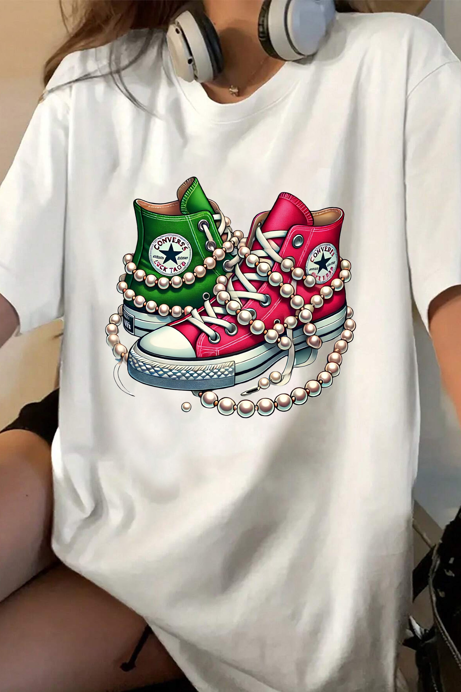New Chucks and Pearls Tee For Women