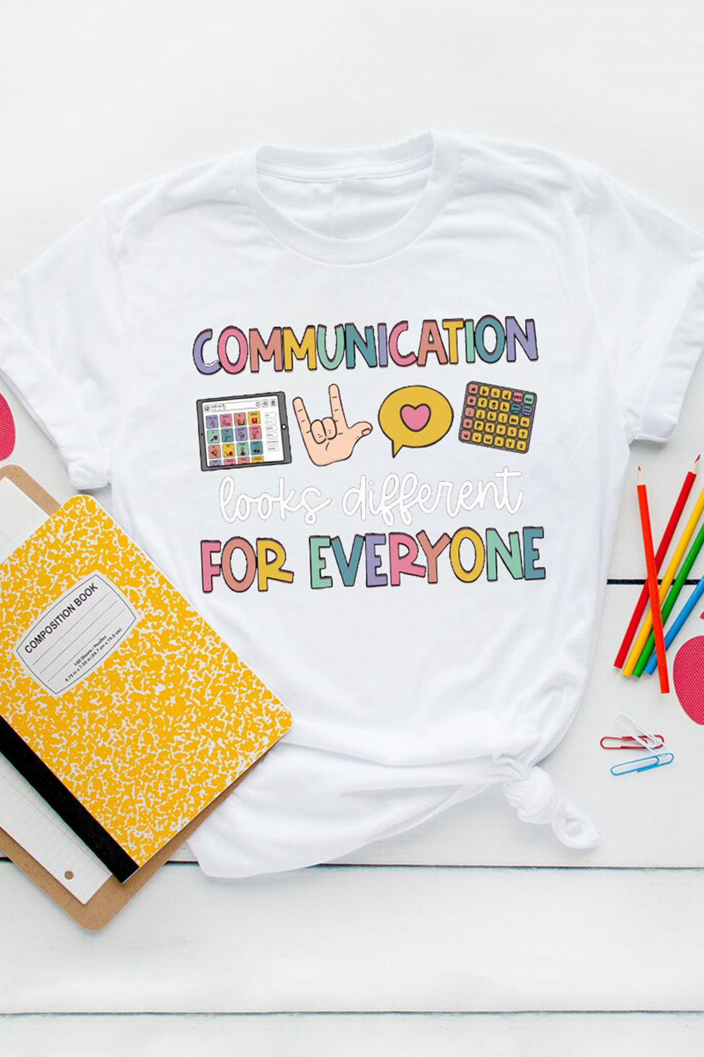 Communication Looks Different For Everyone Speech Therapy Tee For Women