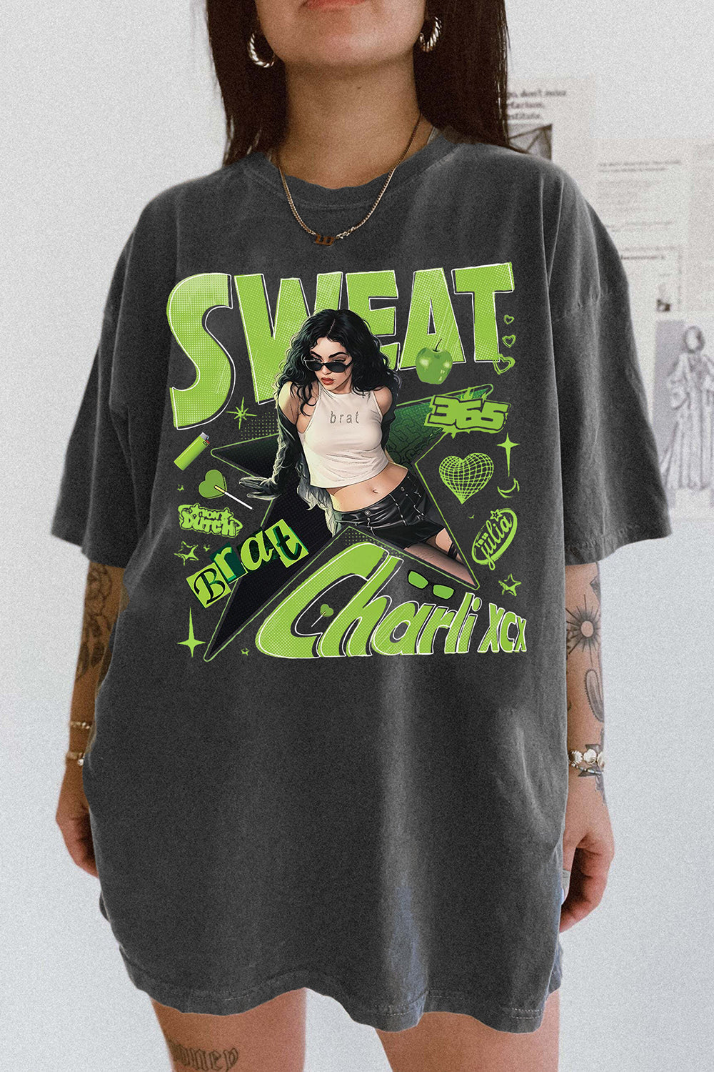 New Charli XCX Sweat Tour Merch Tee For Women