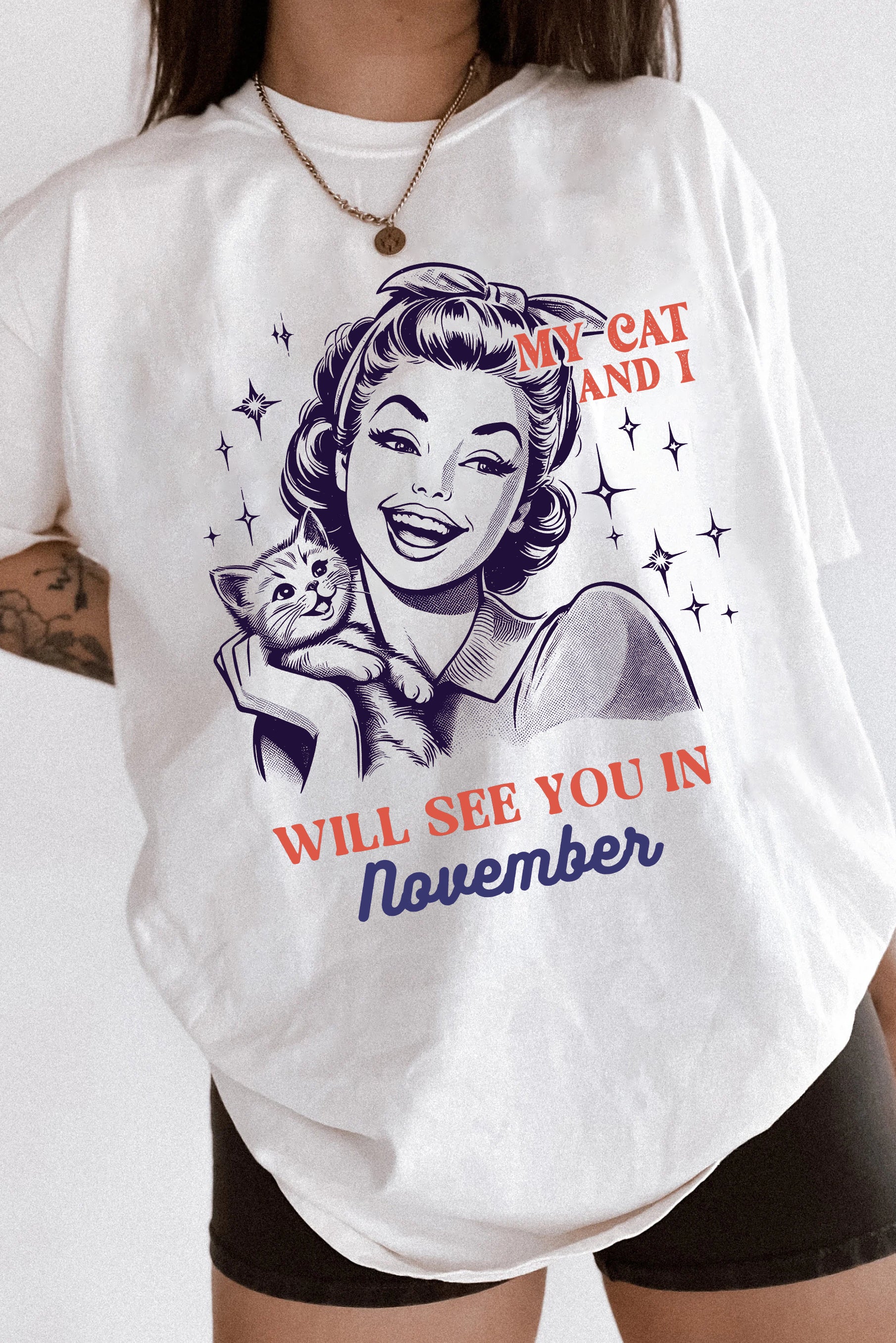 New Childless Cat Lady Tee For Women