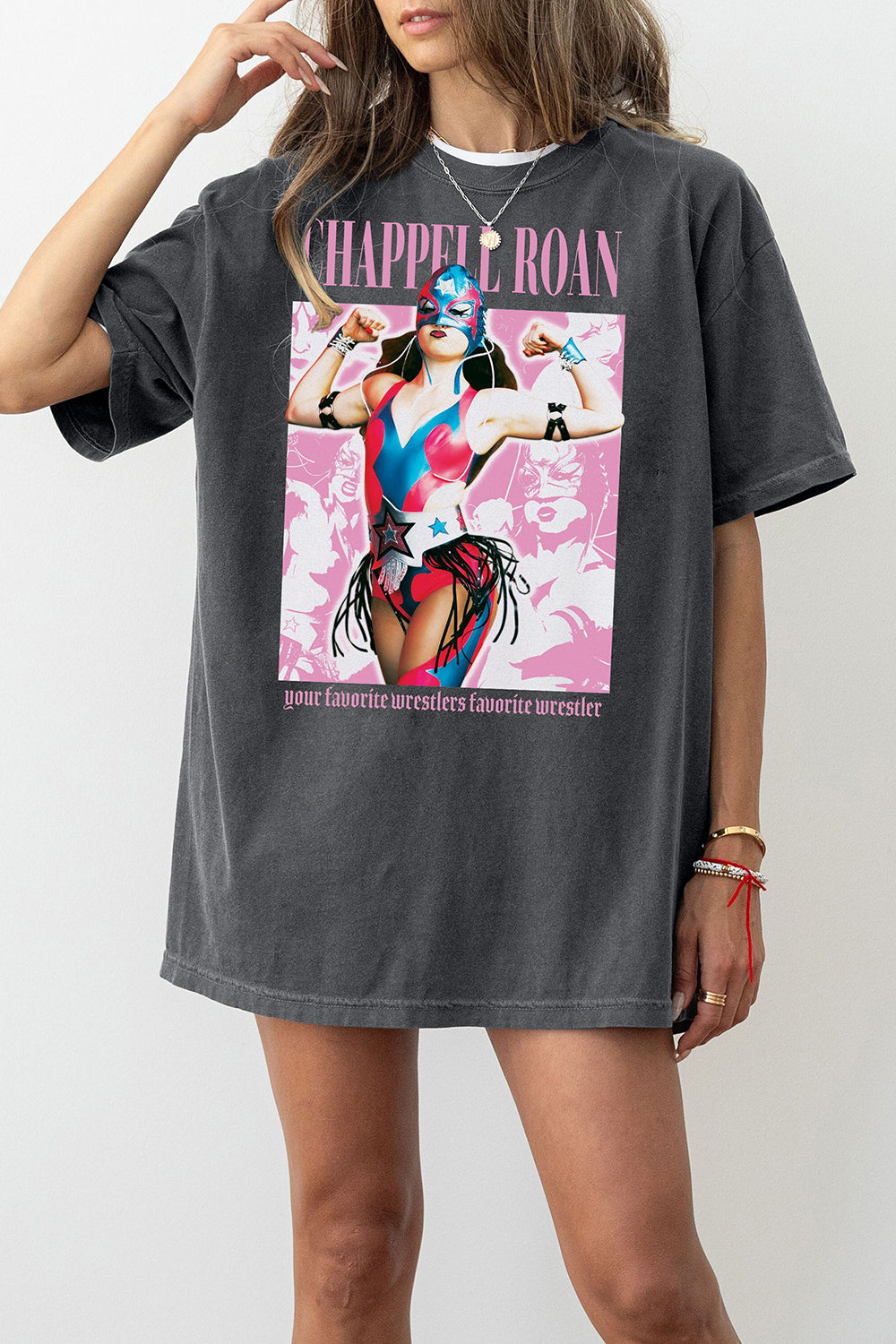 New Chappell Roan Midwest Princess Wrestling Design Tee For Women