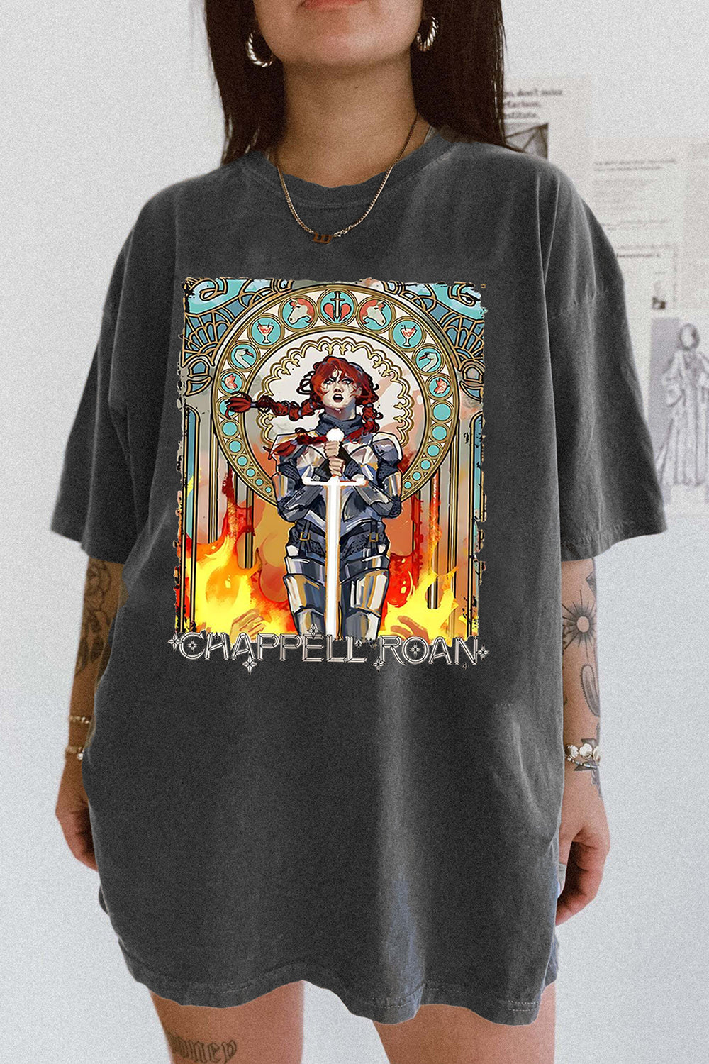 New Chappell Roan Knight Joan of Arc Drag Midwest Princess Tour Tee For Women
