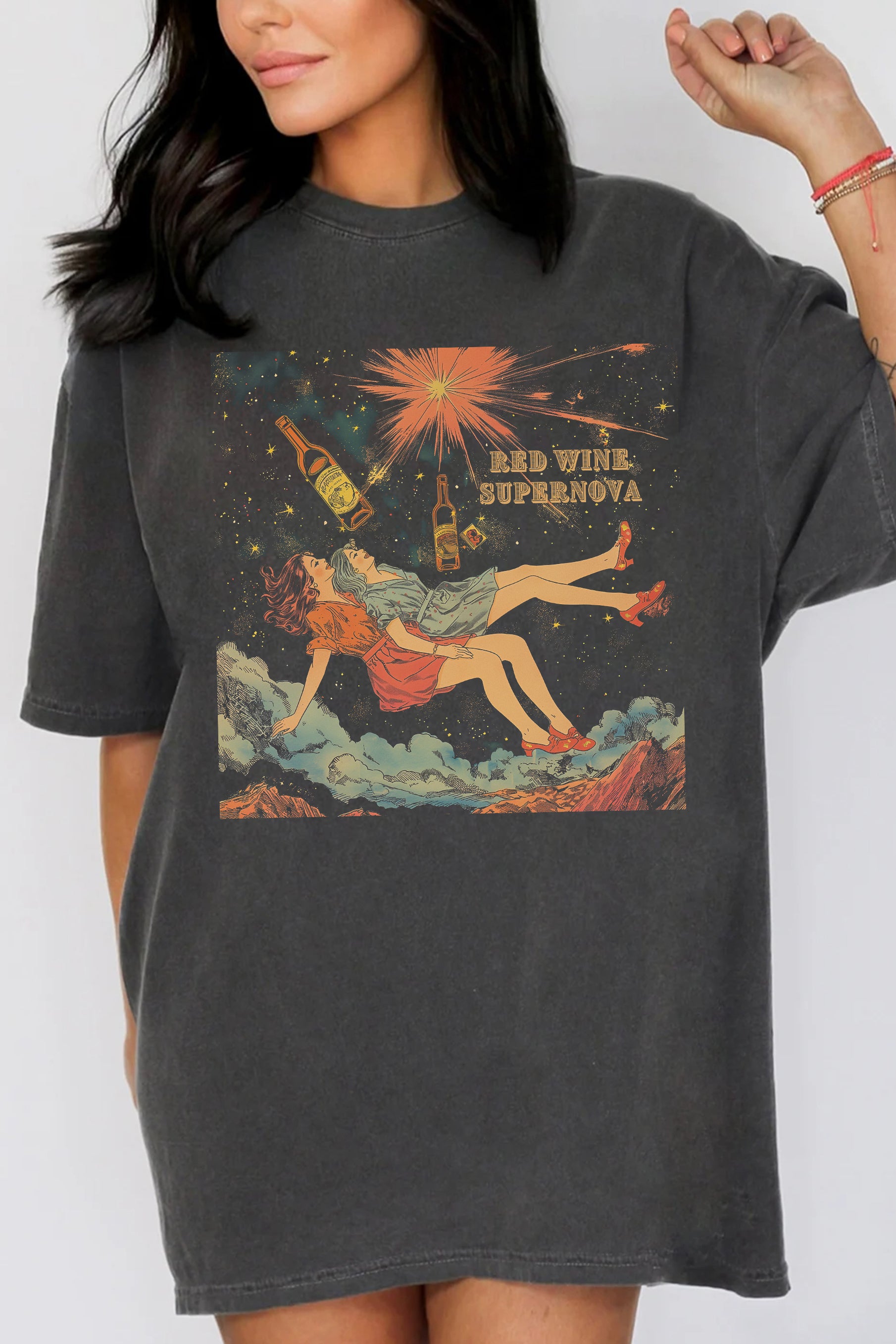 New Chappell Red Wine Supernova TEE FOR WOMEN