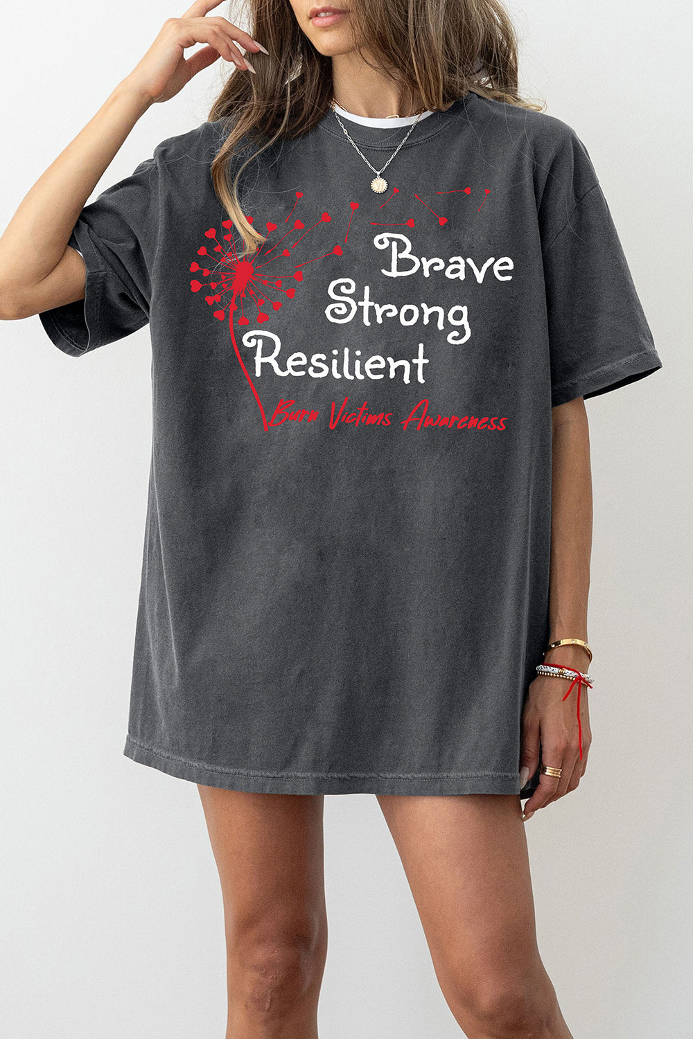 New Burn Victims Awareness Brave Strong Resilient Tee For Women