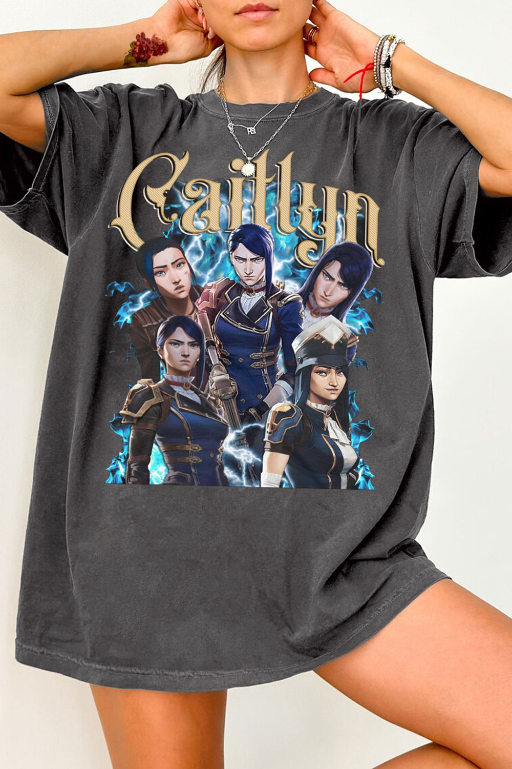 New Caitlyn Arcane Vintage League of Legends Tee For Women