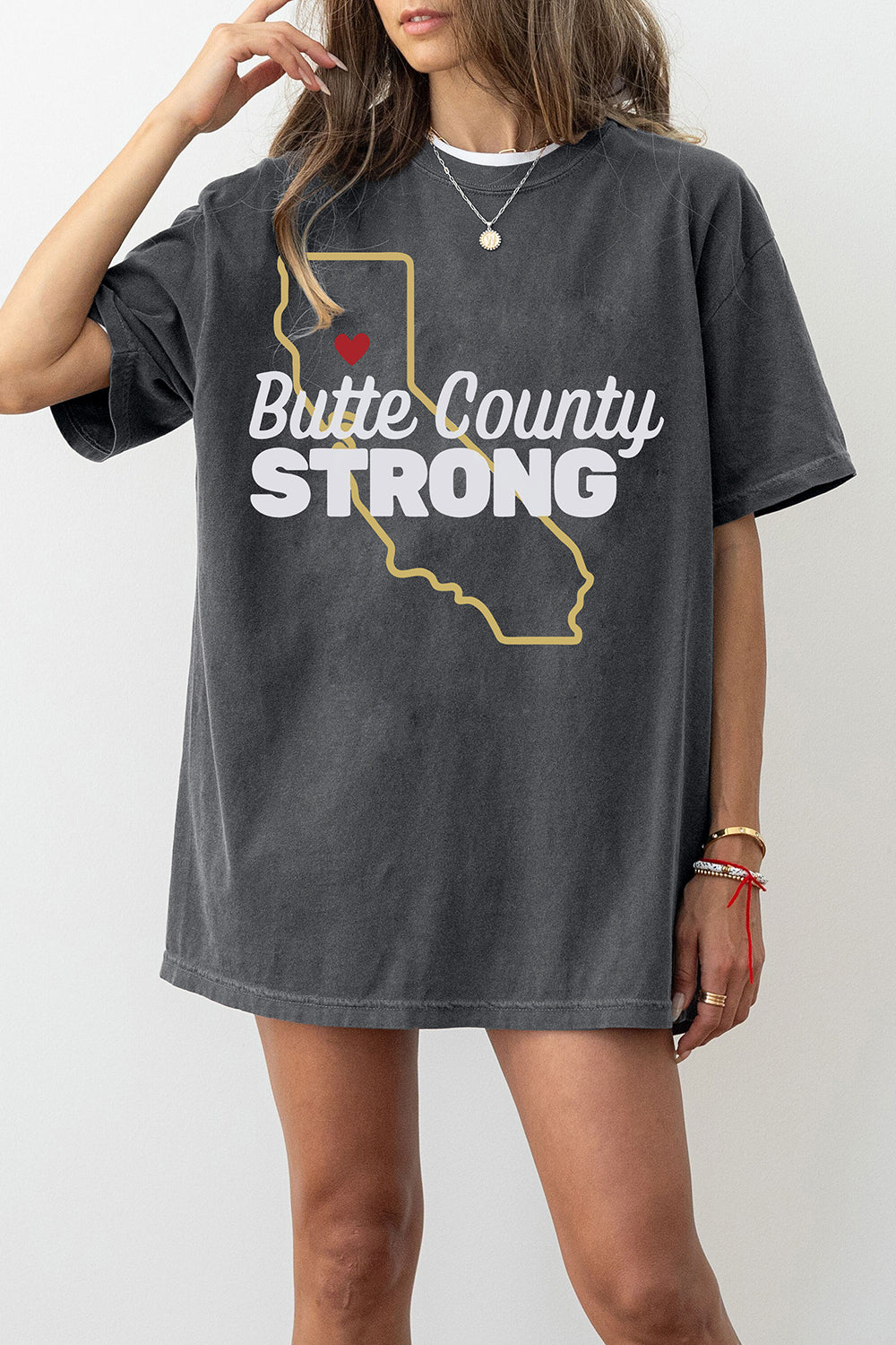 New Butte County Strong Park Fire Relief Efforts Support Tee For Women