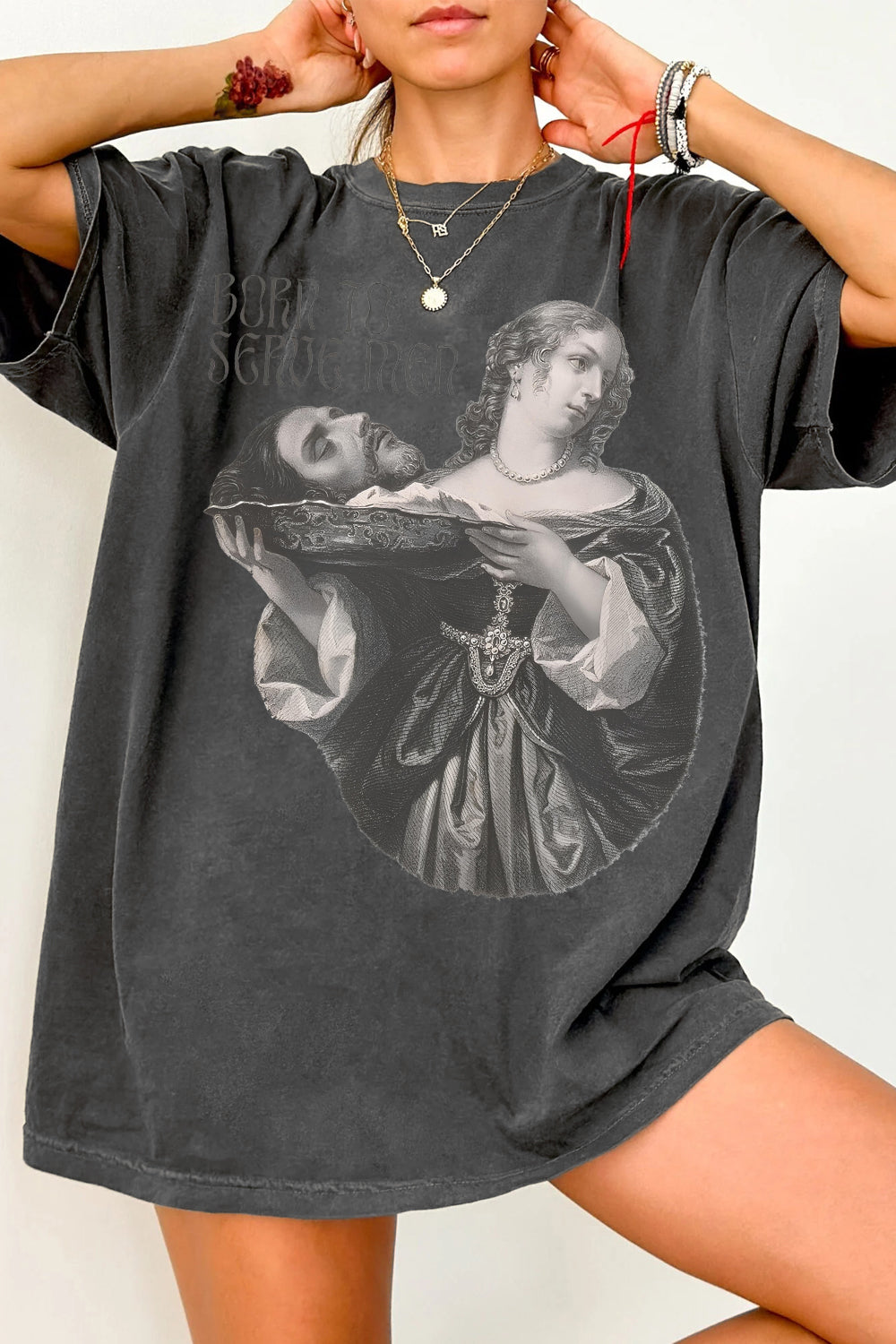 New Born to Serve Men Tee For Women