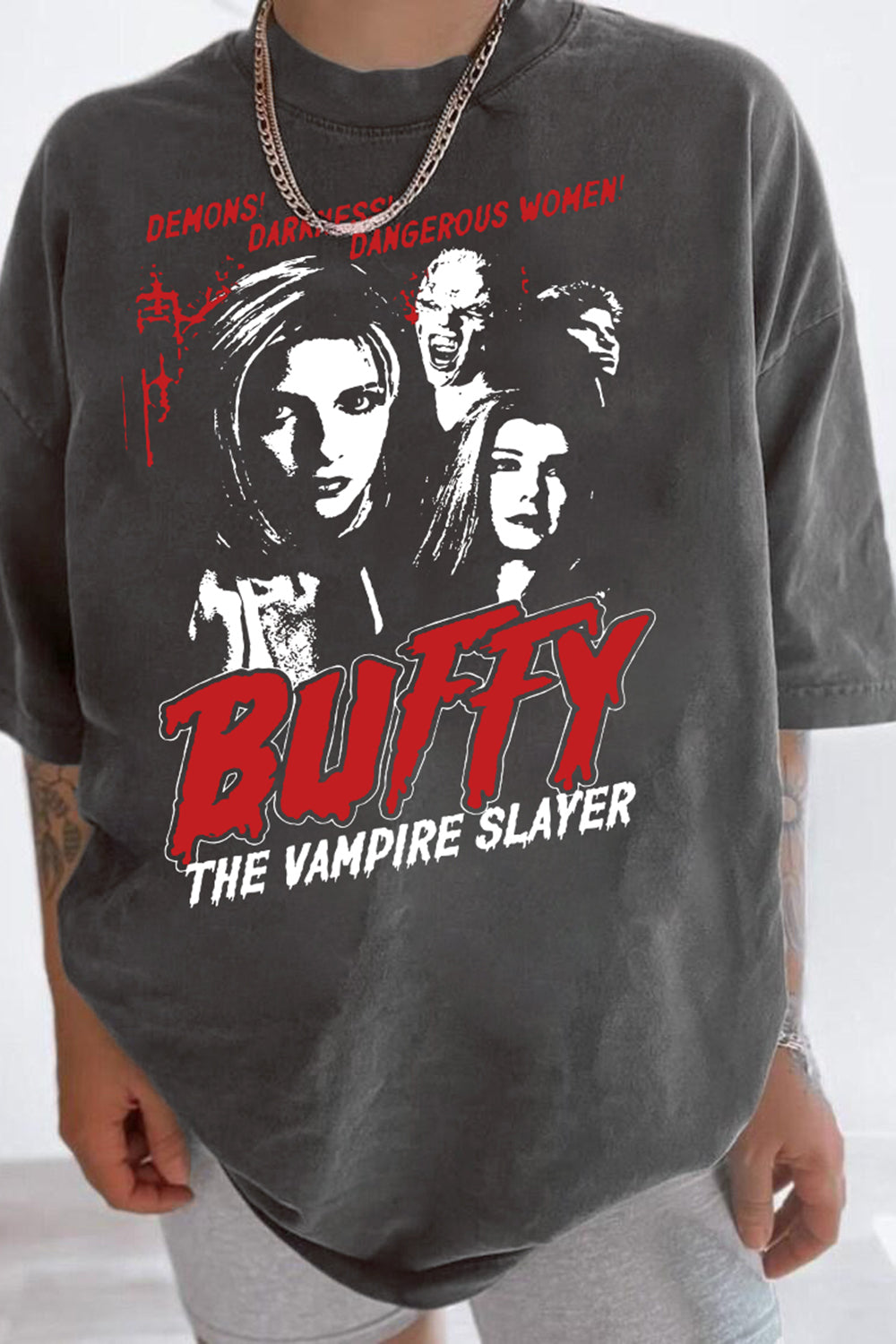 New Buffy The Vampire Slayer Horror Movie Tee For Women