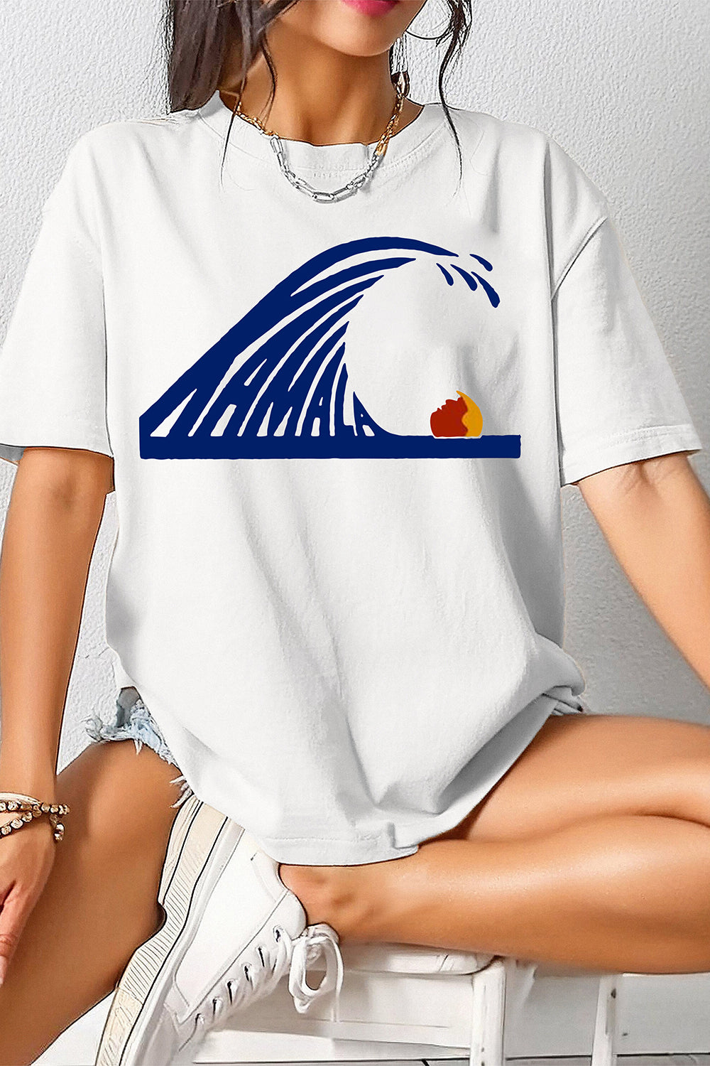 New Blue Wave Tee For Women