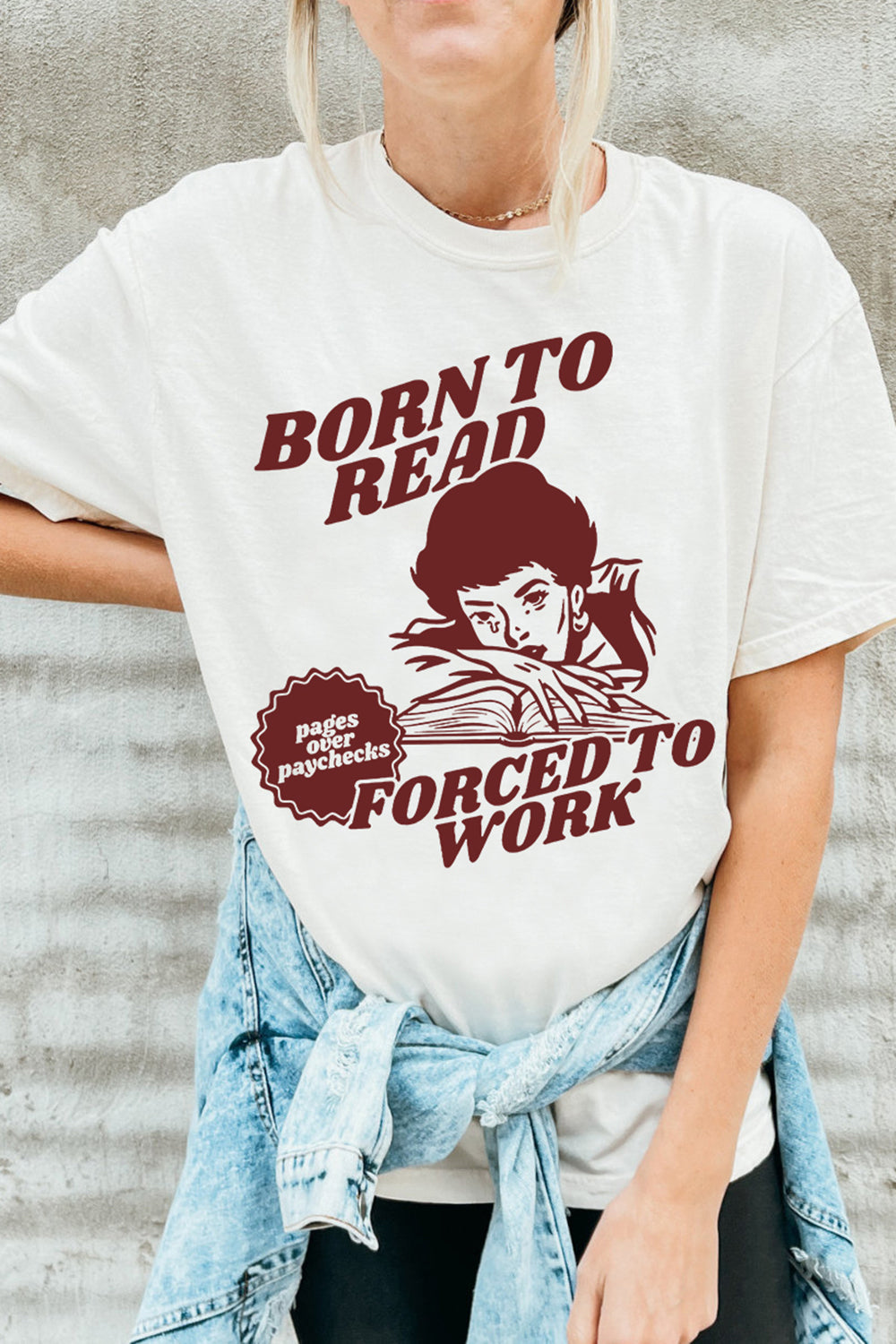 Born To Read Bookish Tee For Women