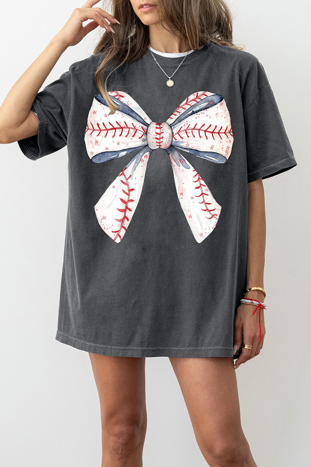 Baseball Bow Gameday Tee For Women