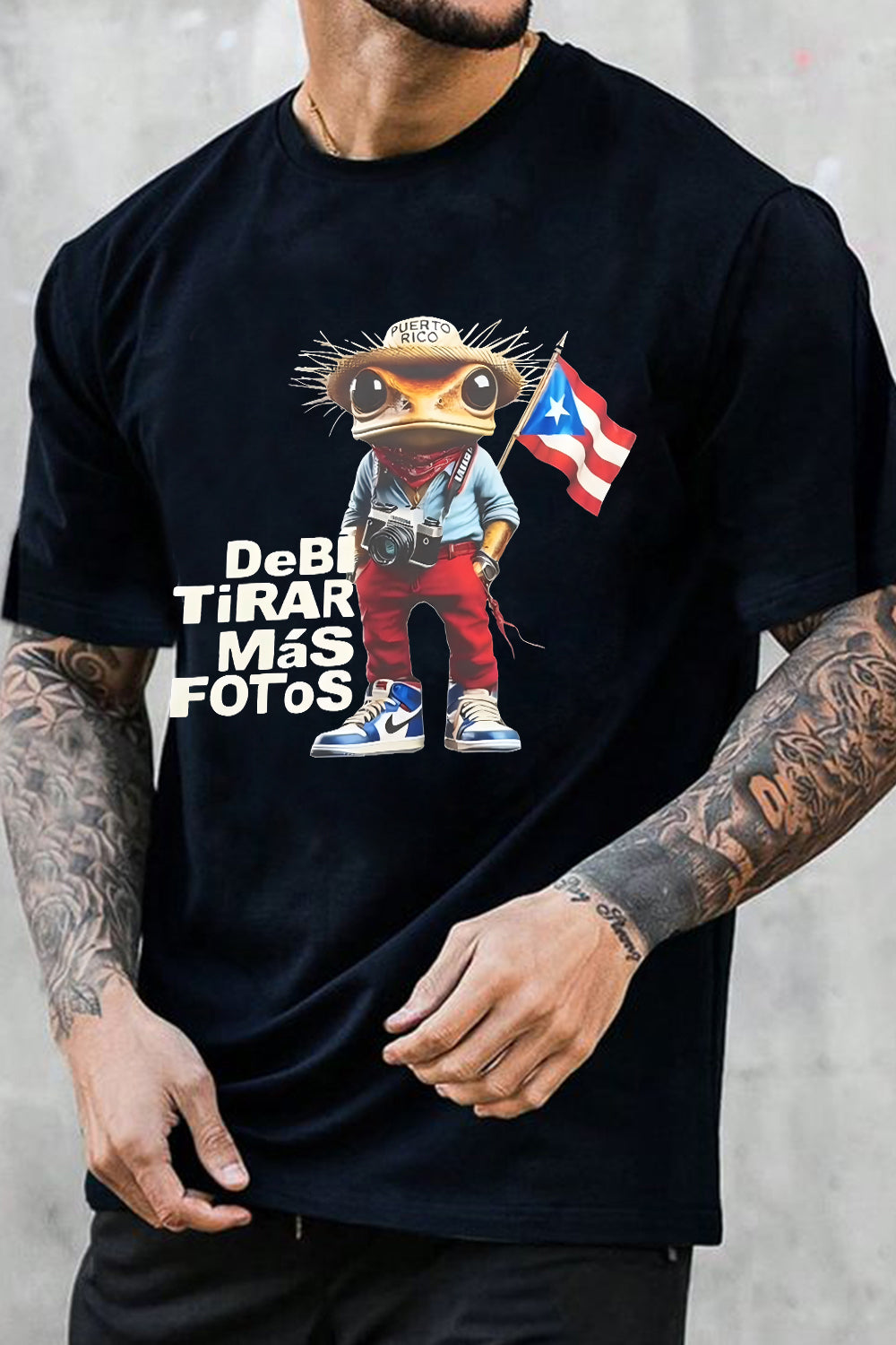 New Bad Bunny DTMF Frog Flag Tee For Men
