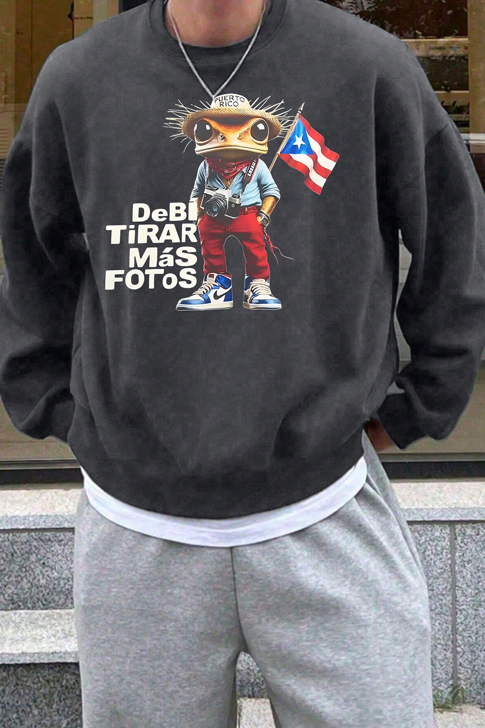 New Bad Bunny DTMF Frog Flag Sweatshirt For Men