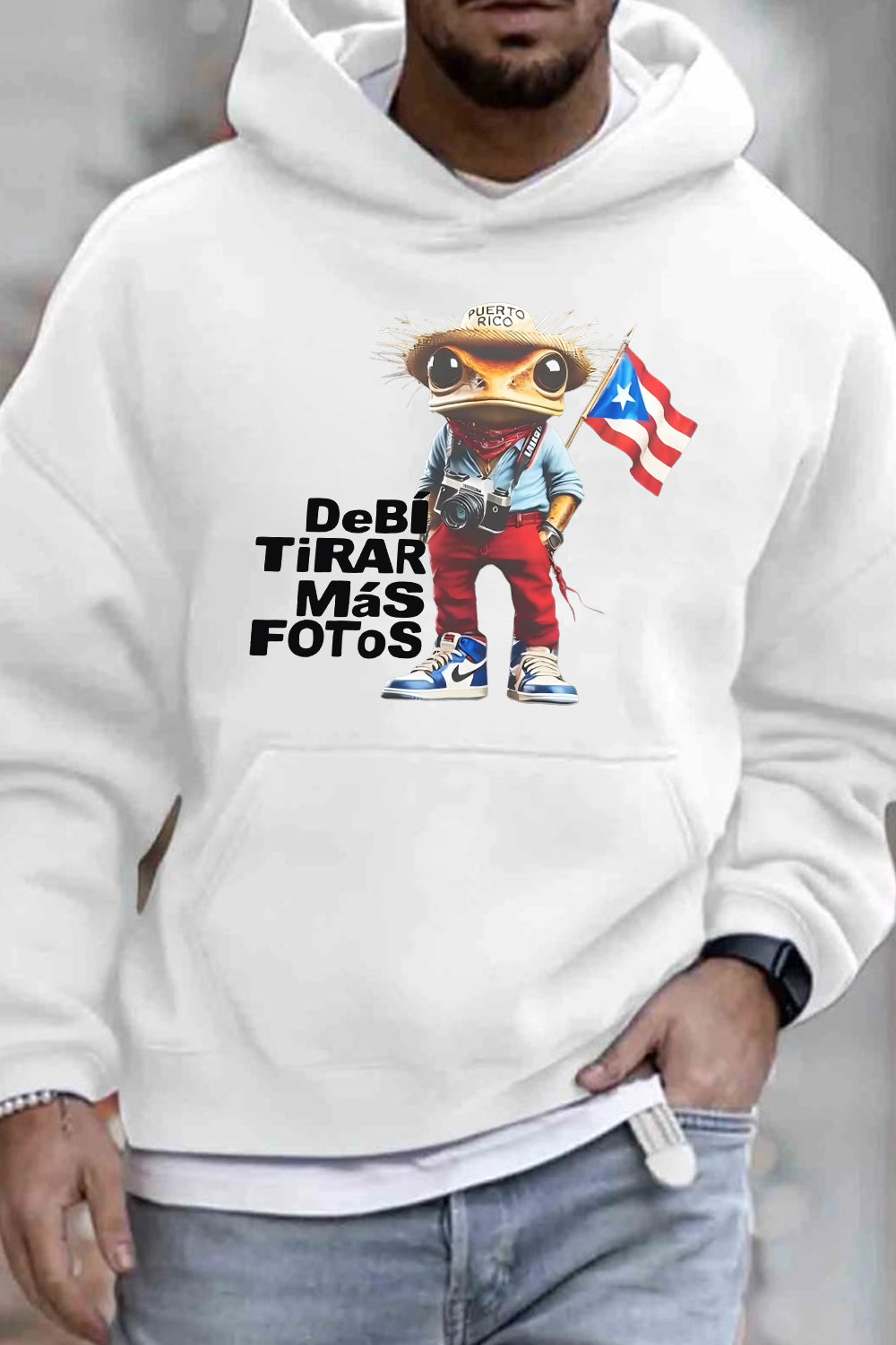 New Bad Bunny DTMF Frog Flag Hoodie For Men
