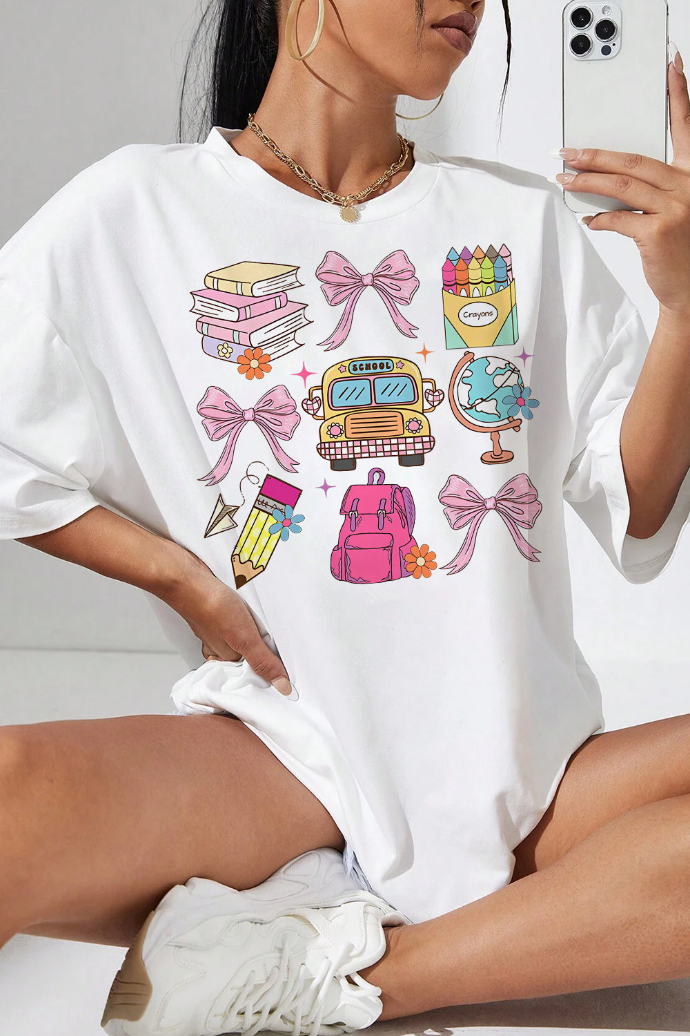 New Back to School Doodles TEE FOR WOMEN