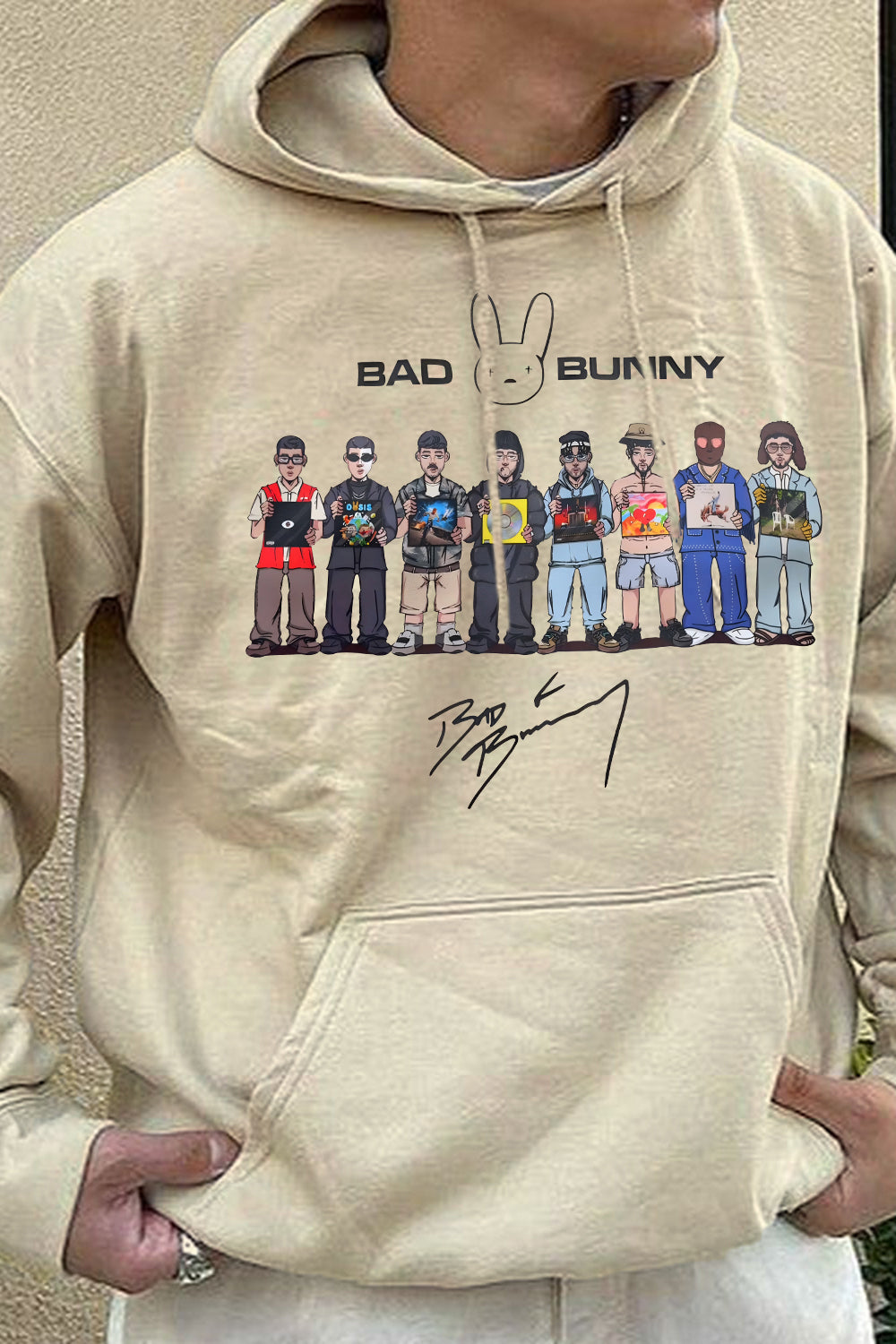 New Bad Bunny Concert DTML Album Hoodie For Men