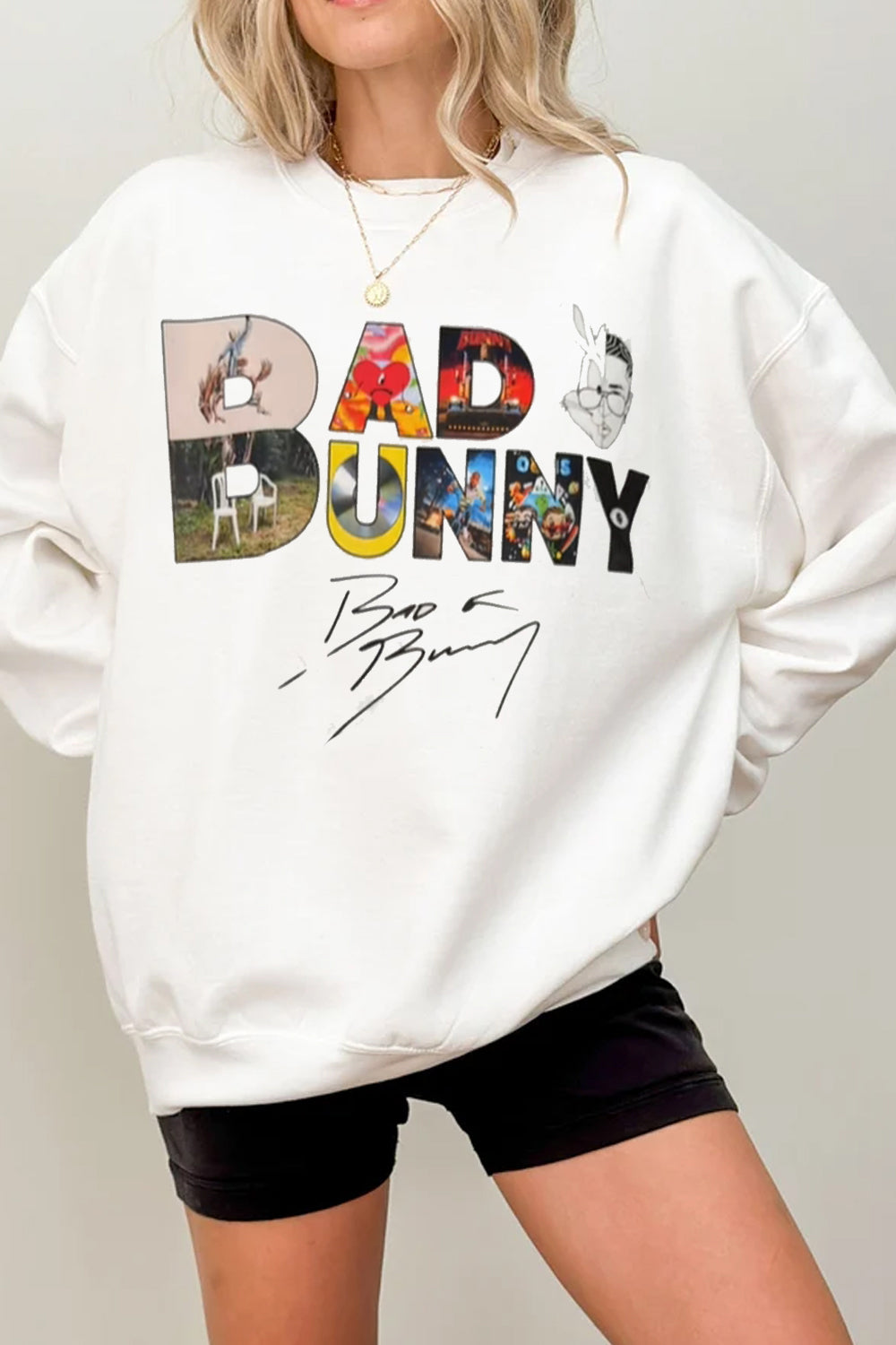 New Bad Bunny Album Cover Design Women Sweatshirt