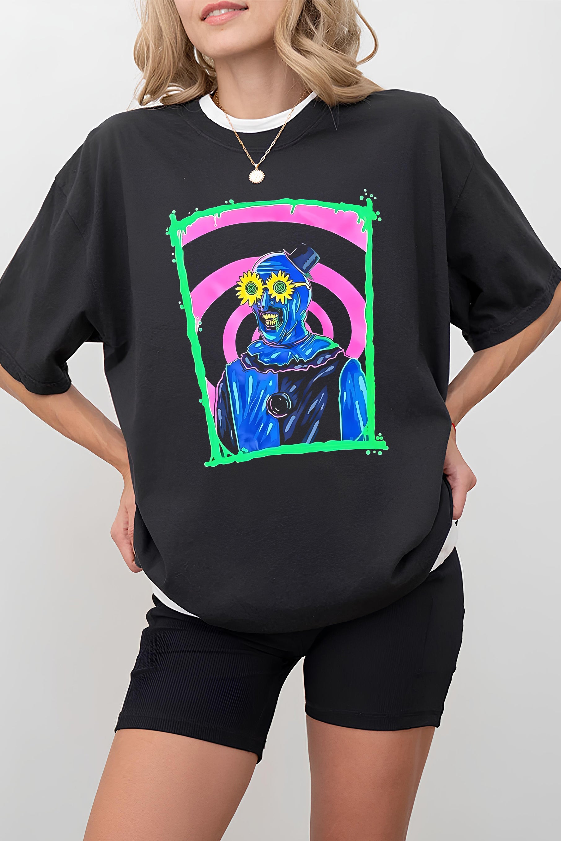 New Art clown black light Tee For Women