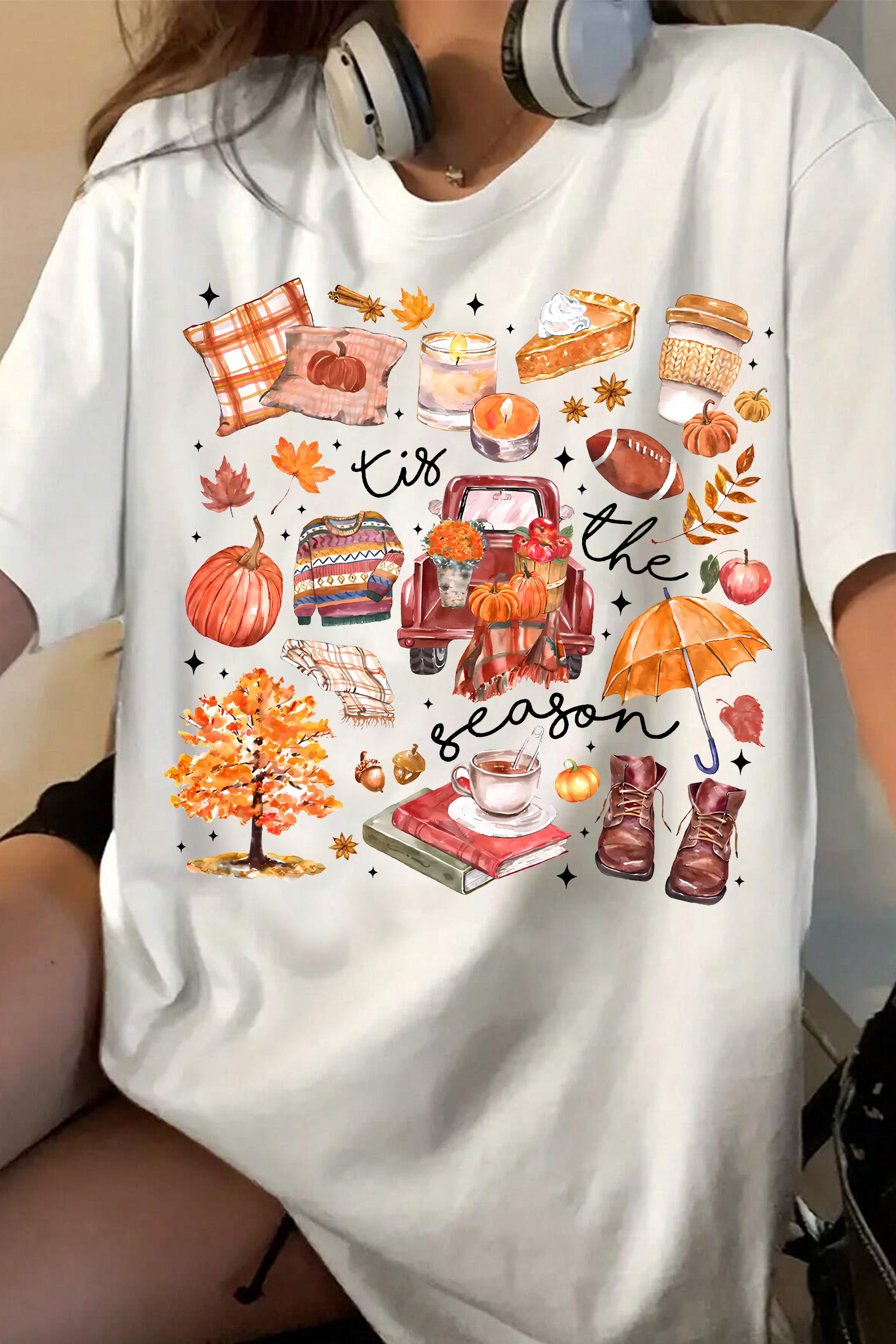 Autumn Doodle Tee For Women